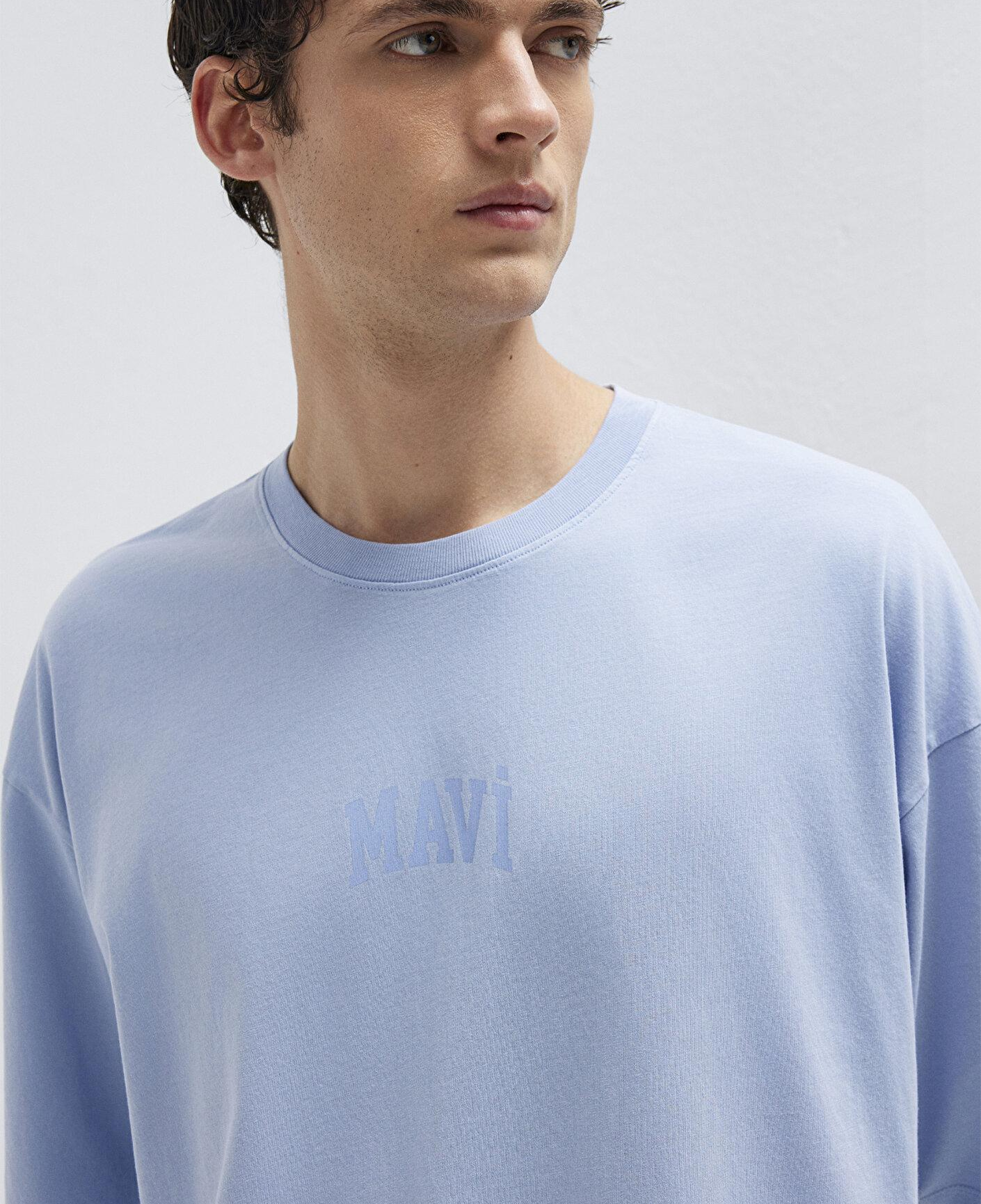 Mavi Mavi Logo Baskılı Mavi Tişört Oversize / Geniş Kesim 0613573-70813