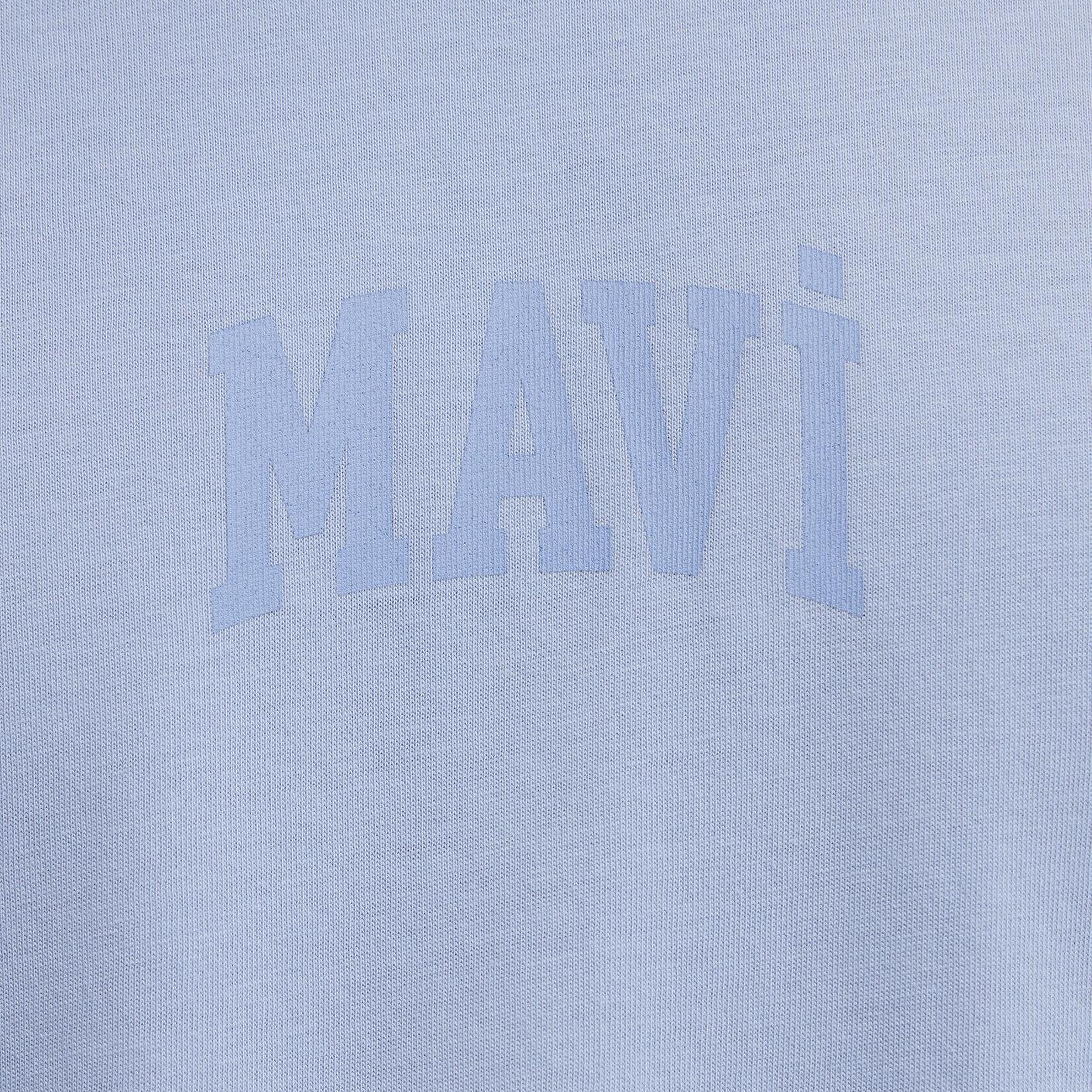 Mavi Mavi Logo Baskılı Mavi Tişört Oversize / Geniş Kesim 0613573-70813