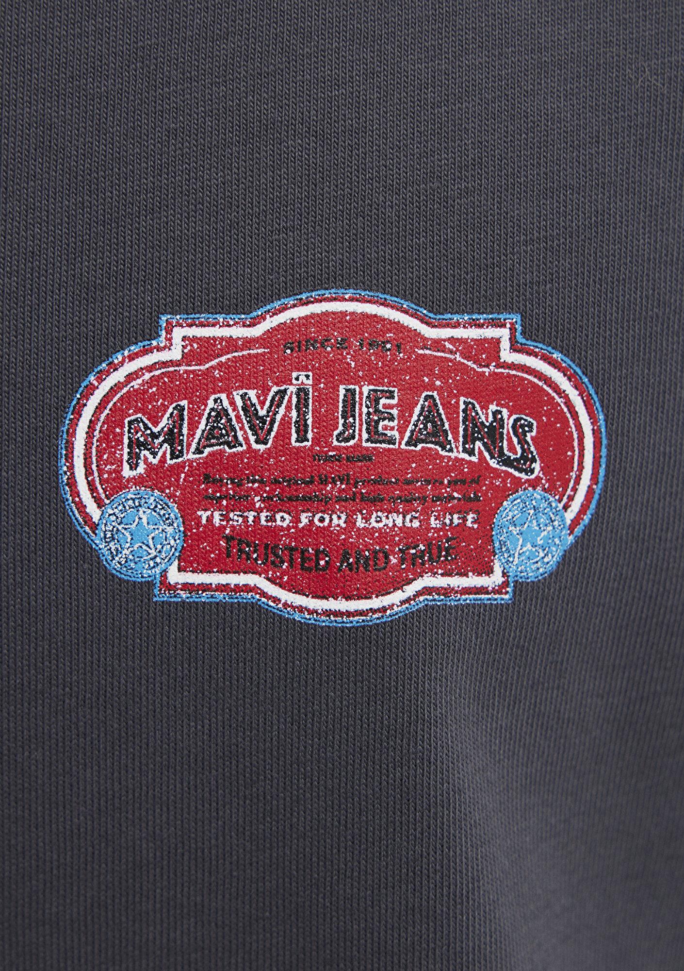 Mavi Siyah Tişört Loose Fit / Bol Rahat Kesim 0613598-89100