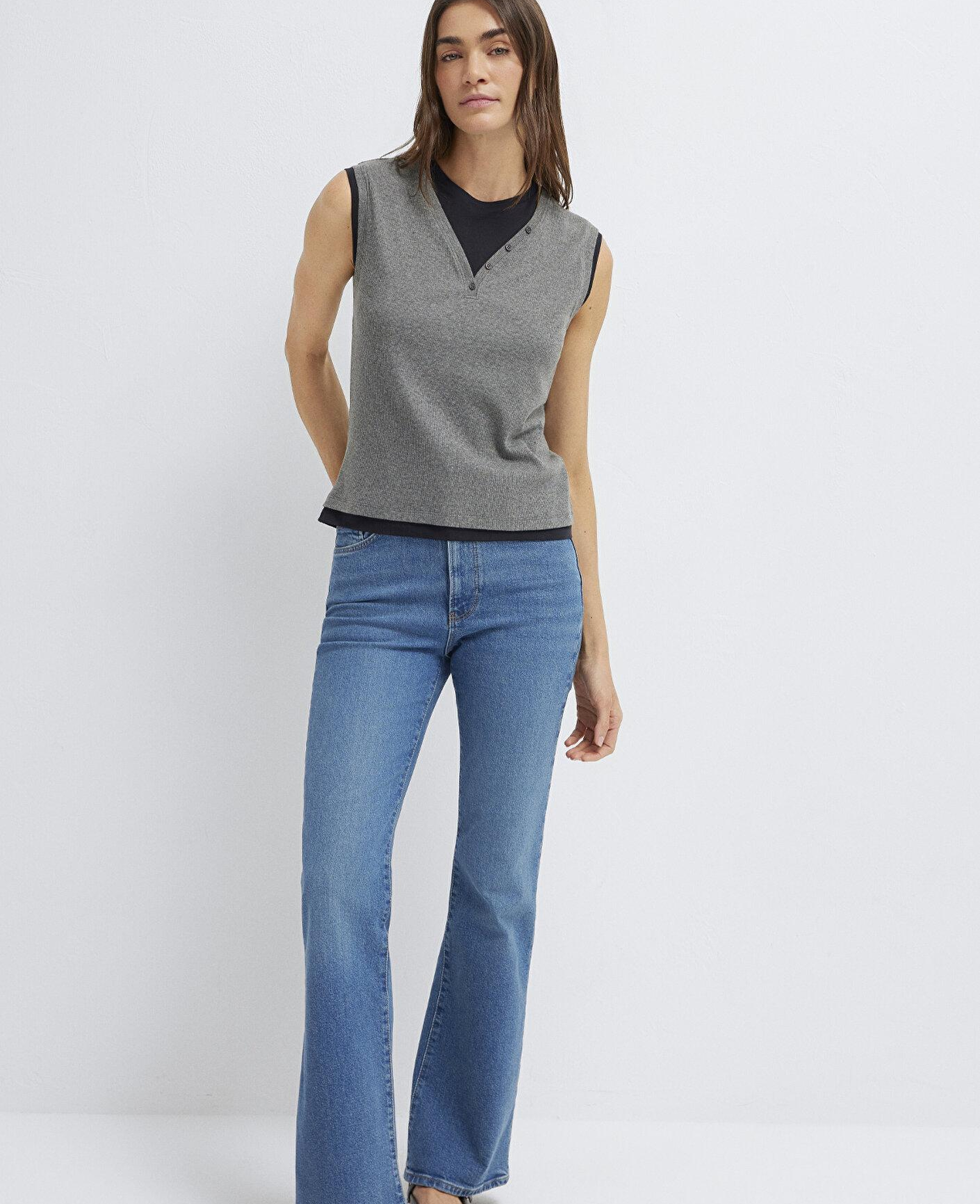 Mavi Gri Tişört Slim Fit / Dar Kesim 1614116-80024