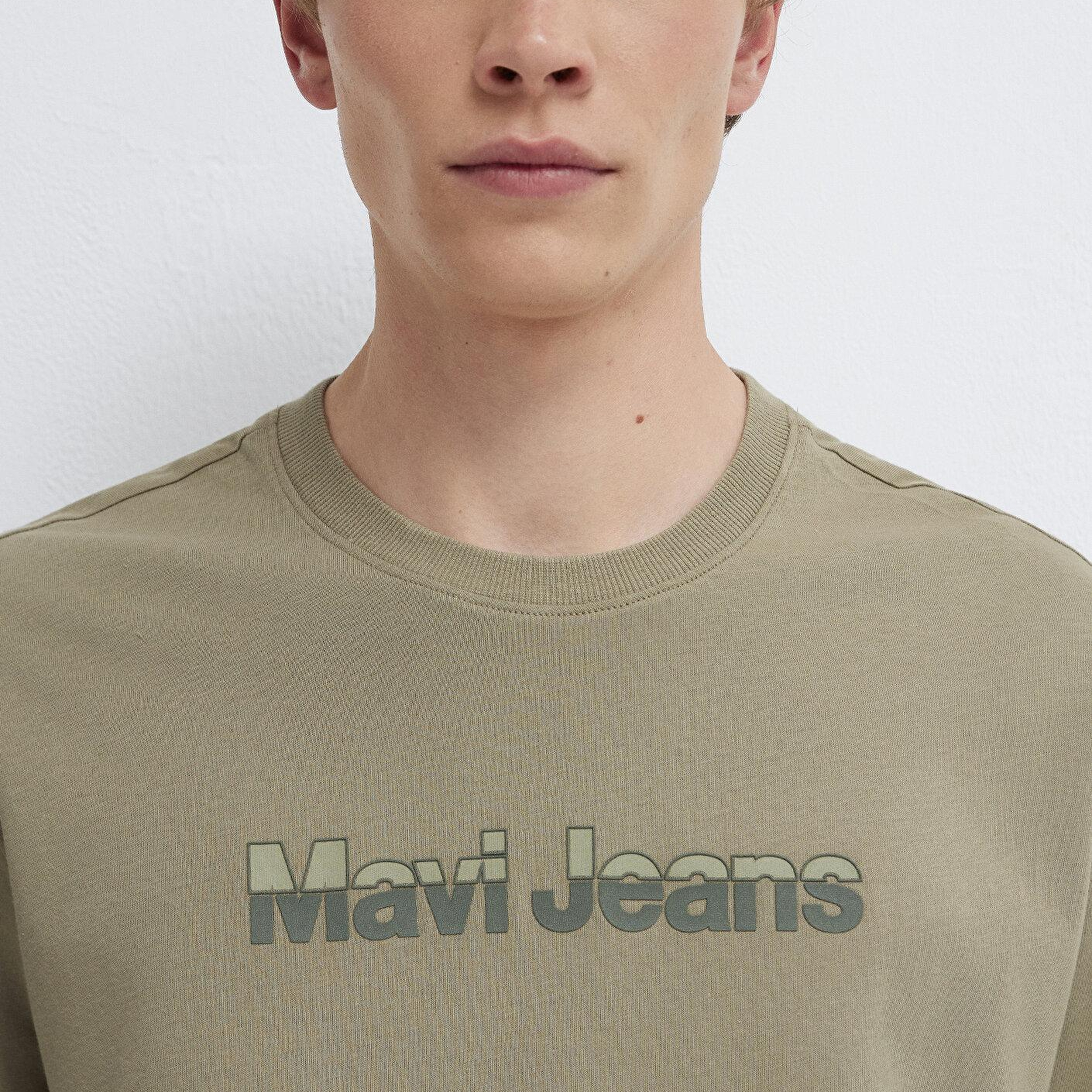 Mavi Mavi Jeans Baskılı Yeşil Tişört Loose Fit / Bol Rahat Kesim 0613563-71818