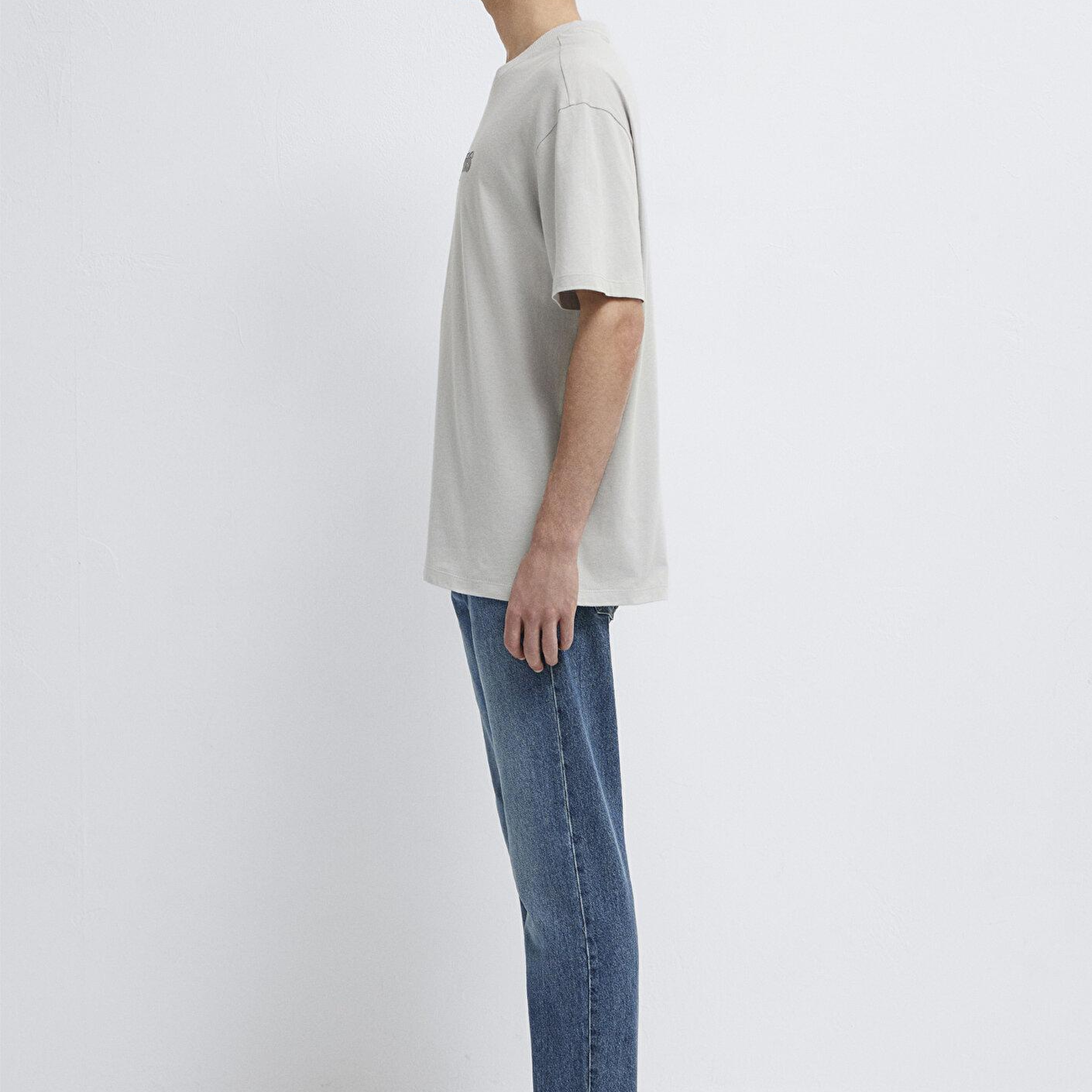 Mavi Mavi Jeans Baskılı Gri Tişört Loose Fit / Bol Rahat Kesim 0613563-70075