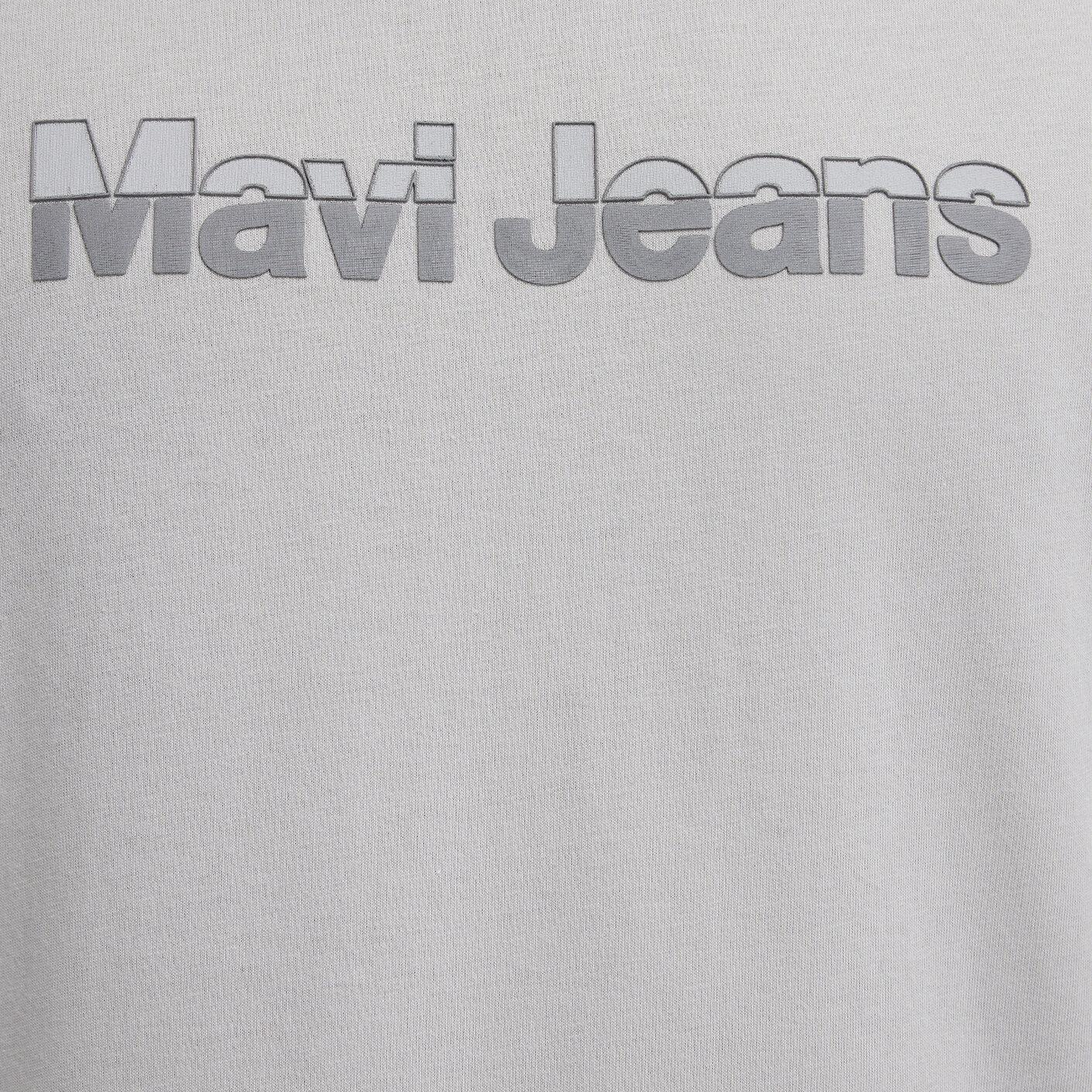 Mavi Mavi Jeans Baskılı Gri Tişört Loose Fit / Bol Rahat Kesim 0613563-70075