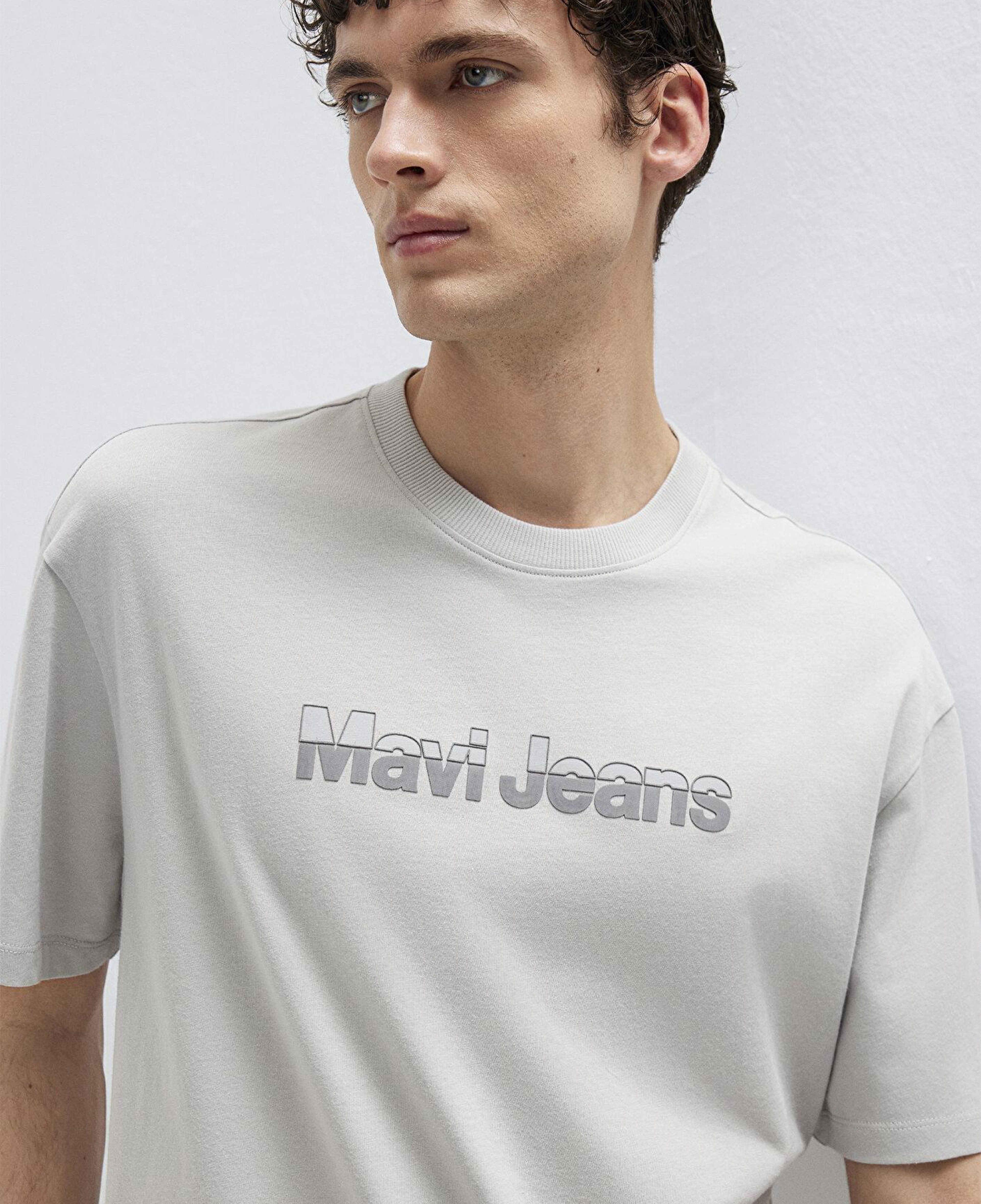 Mavi Mavi Jeans Baskılı Gri Tişört Loose Fit / Bol Rahat Kesim 0613563-70075