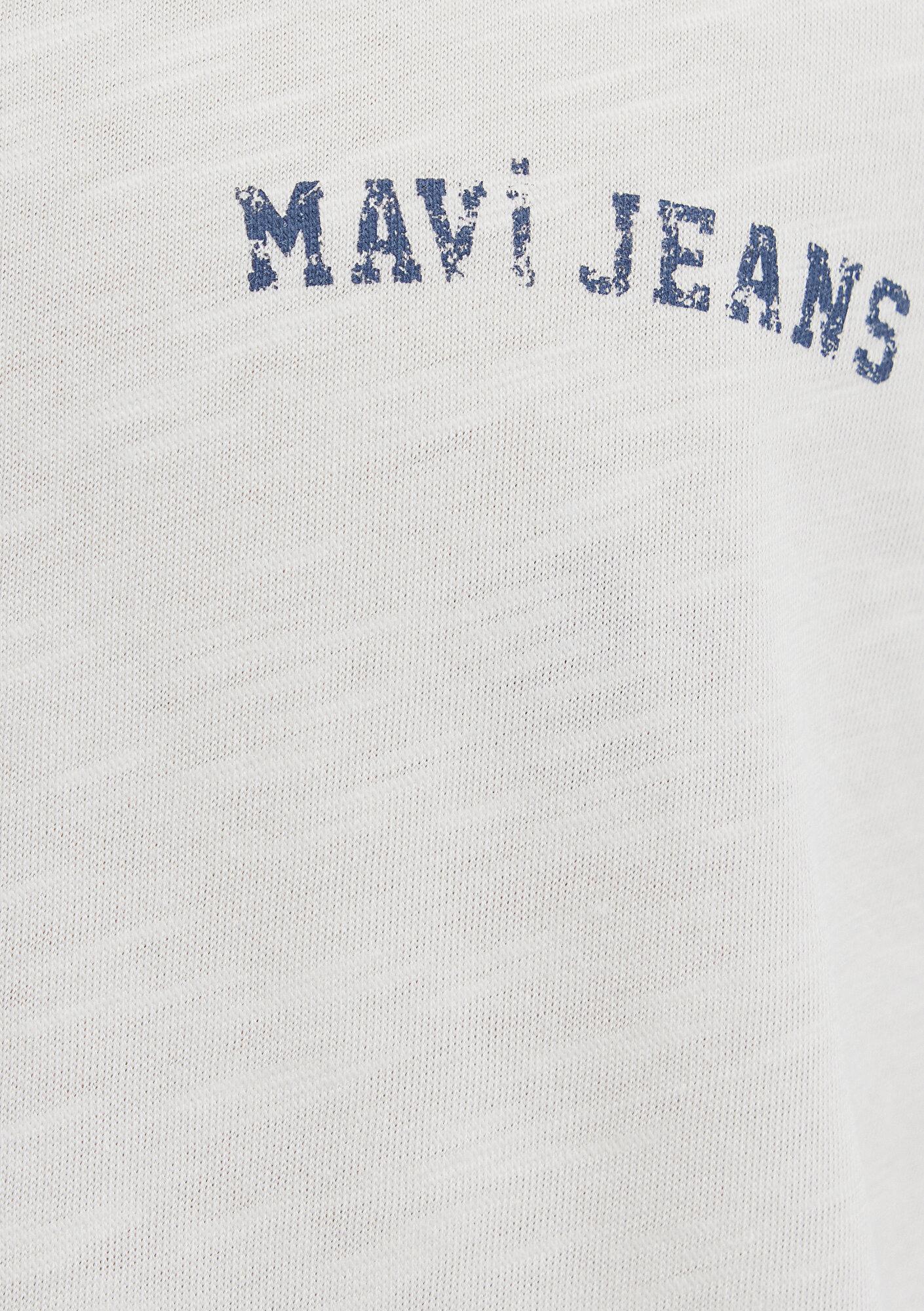 Mavi Mavi Jeans Baskılı Ekru Tişört Regular Fit / Normal Kesim 0613577-70057