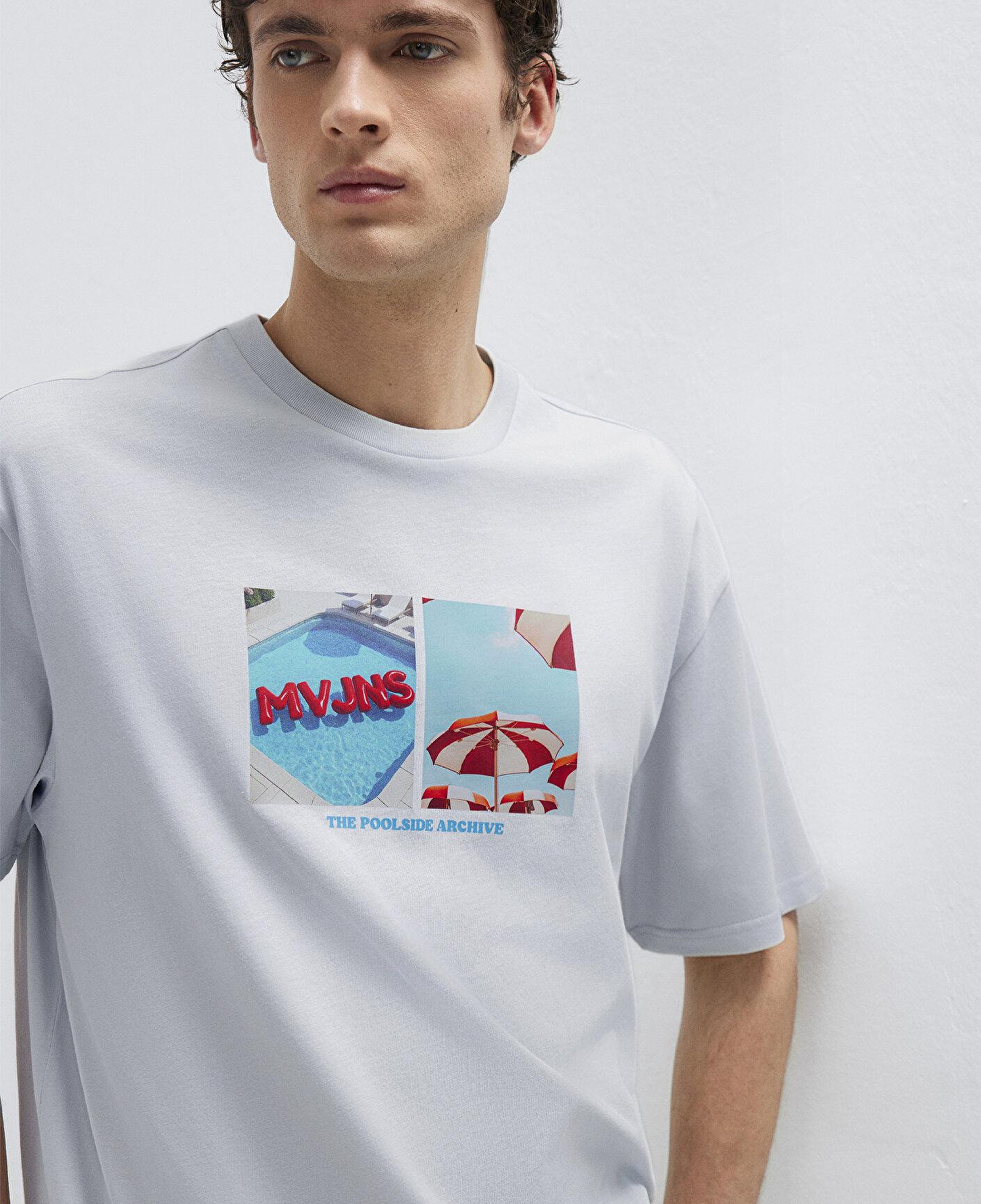 Mavi MVJNS Baskılı Açık Mavi Tişört Loose Fit / Bol Rahat Kesim 0613656-70799