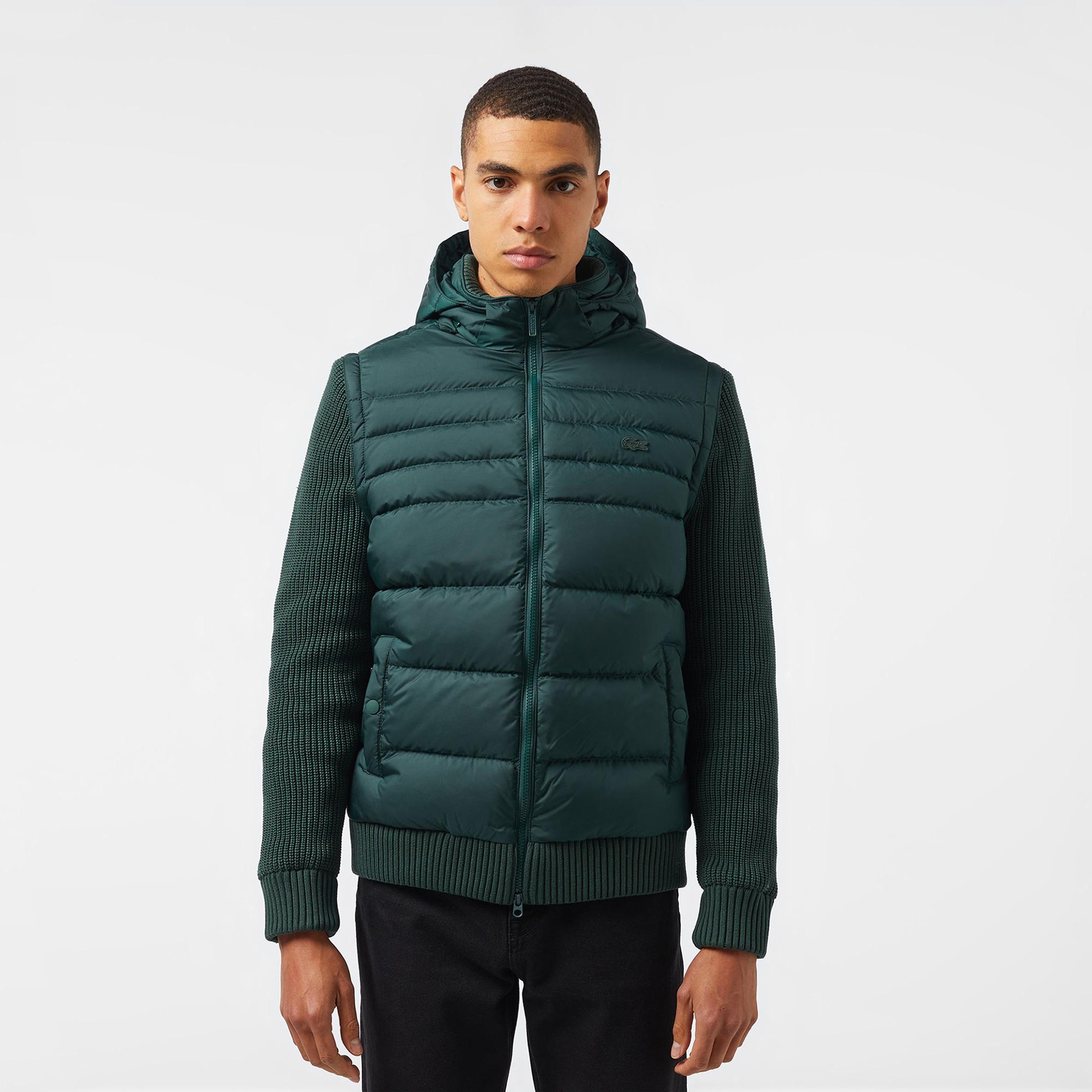 Lacoste Erkek Kapüşonlu Yeşil Mont