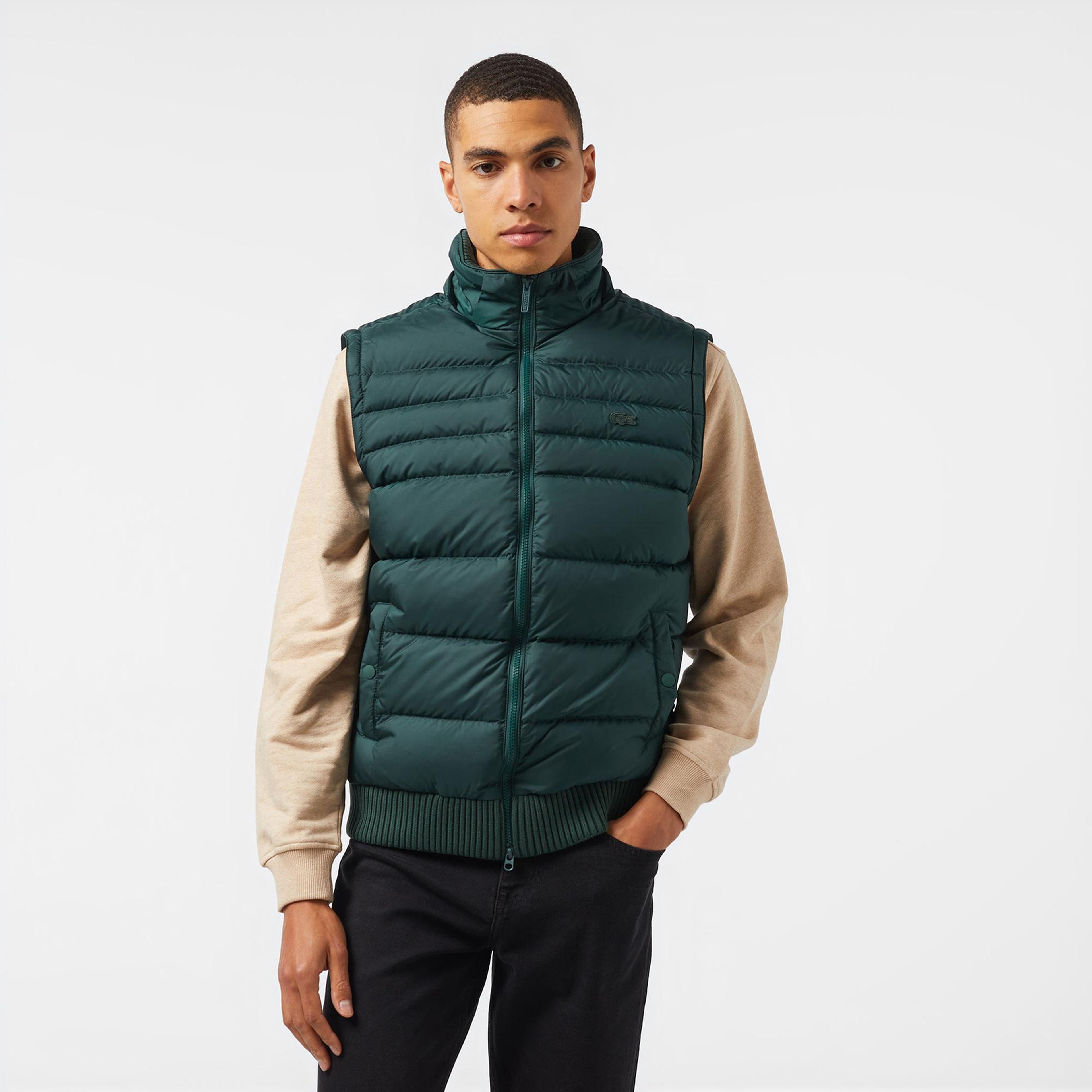 Lacoste Erkek Kapüşonlu Yeşil Mont