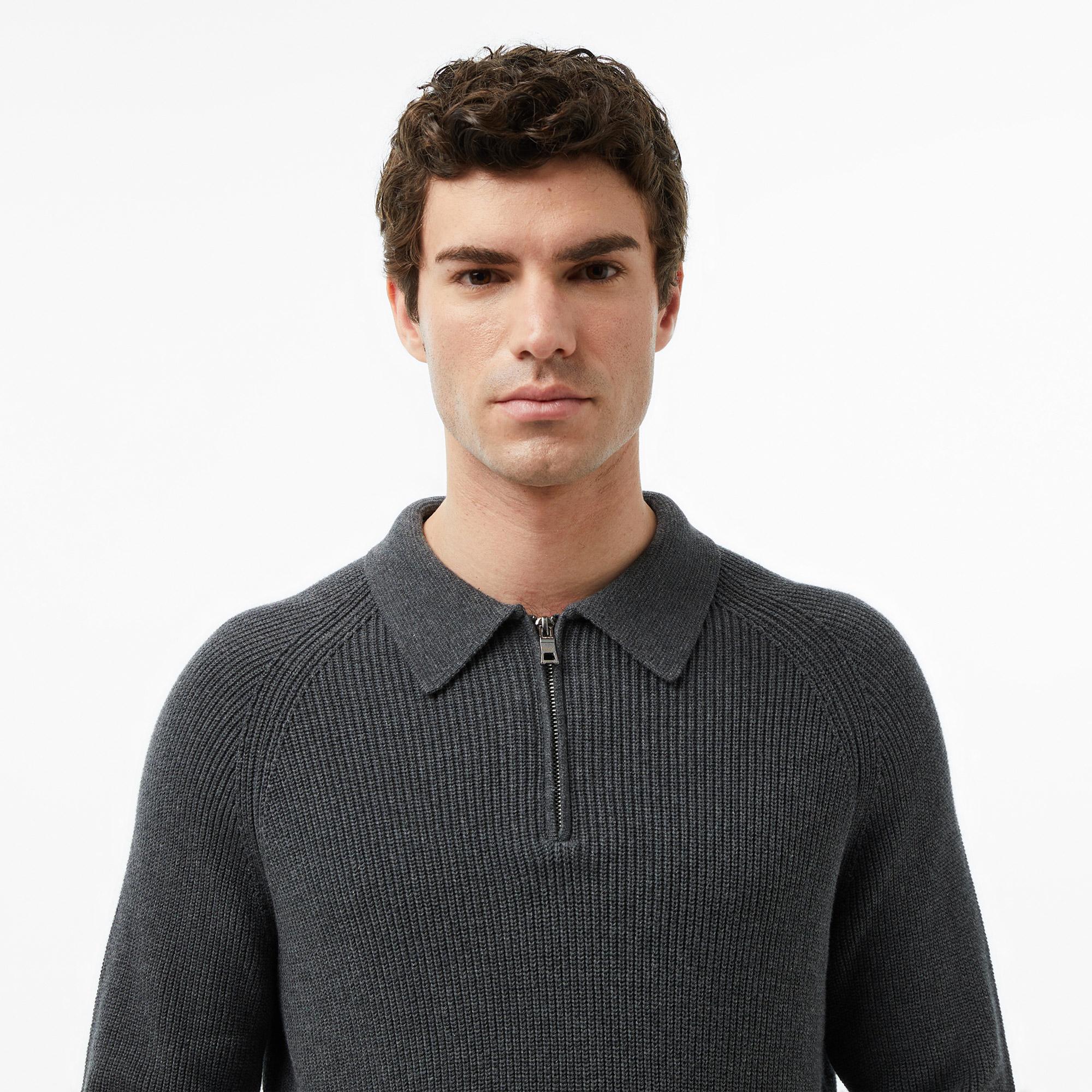 Nautica Erkek Gri Classic Fit Kazak