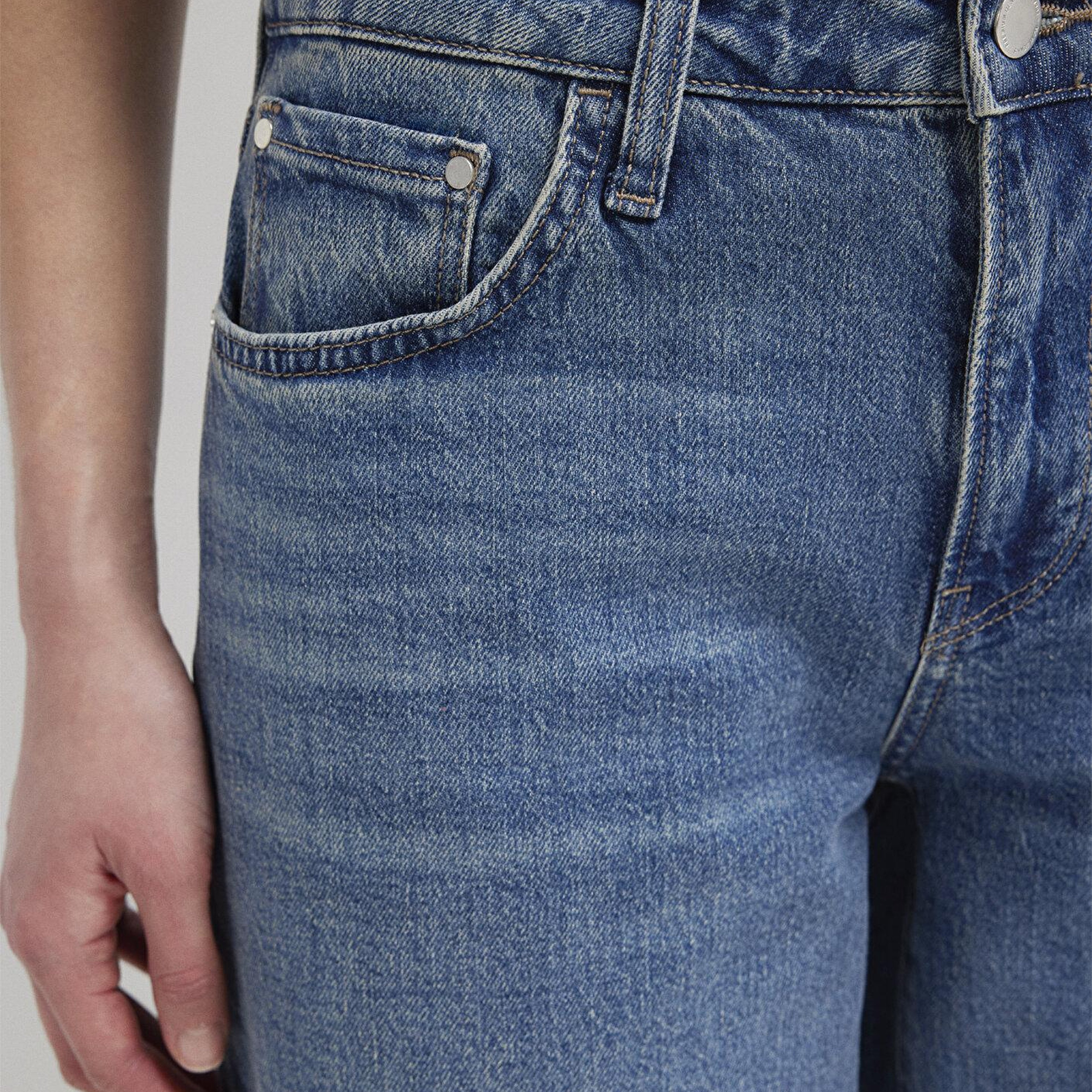 Mavi Leila Premium Blue Puslu Koyu Mavi Jean Pantolon 1010600-A1572