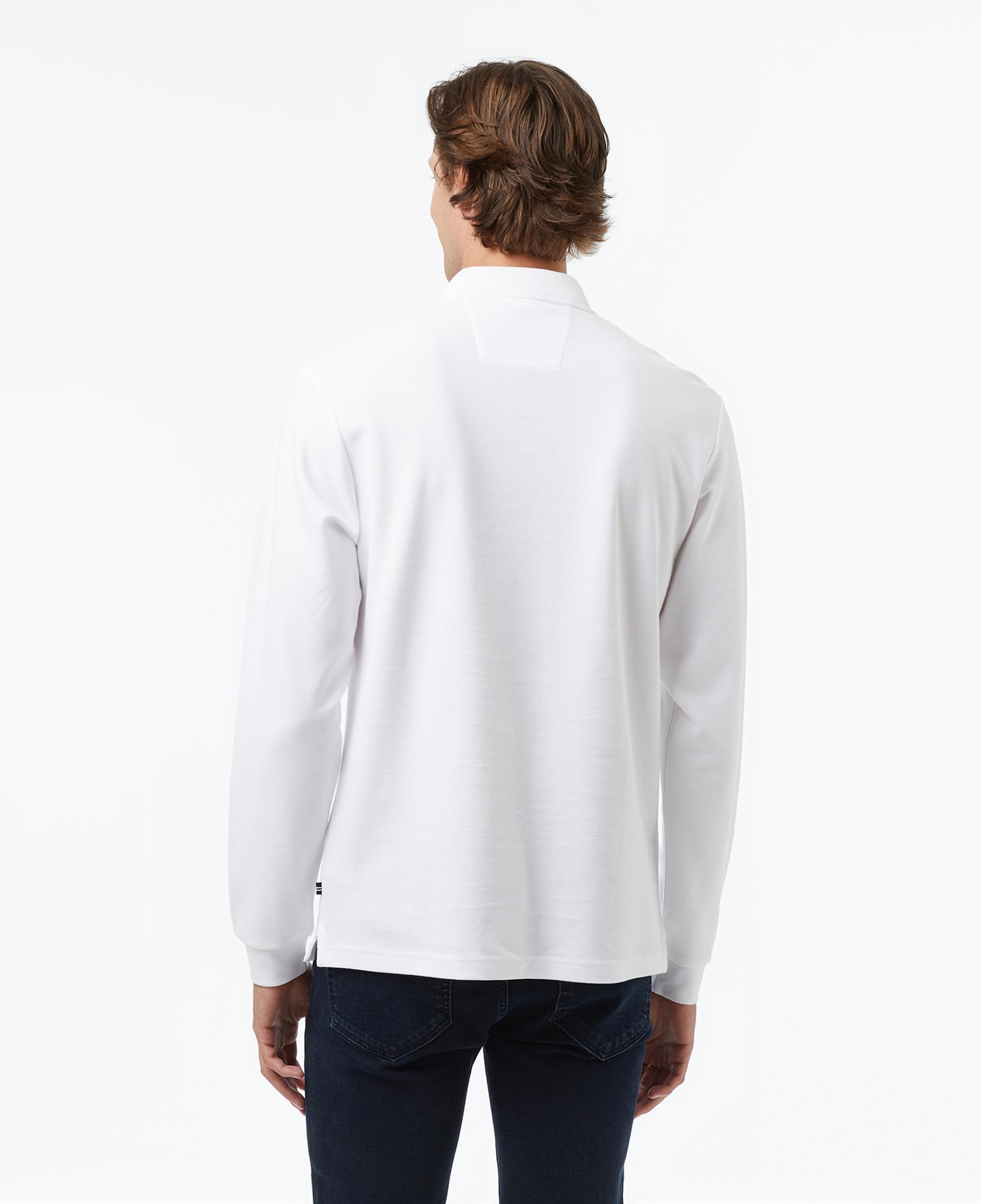Nautica Erkek Beyaz Classic Fit Uzun Kollu Polo Yaka T-Shirt