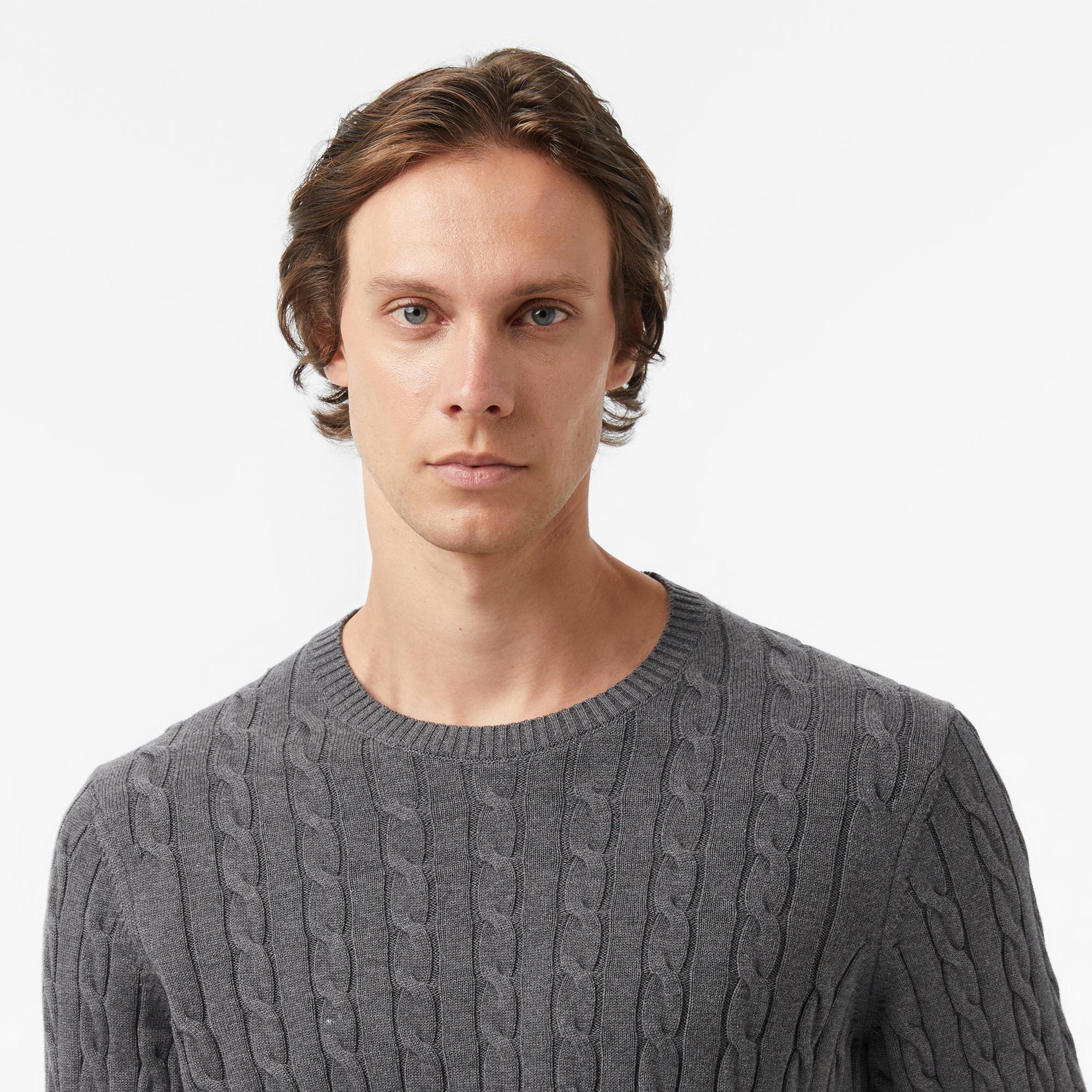 Nautica Erkek Gri Classic Fit Kazak