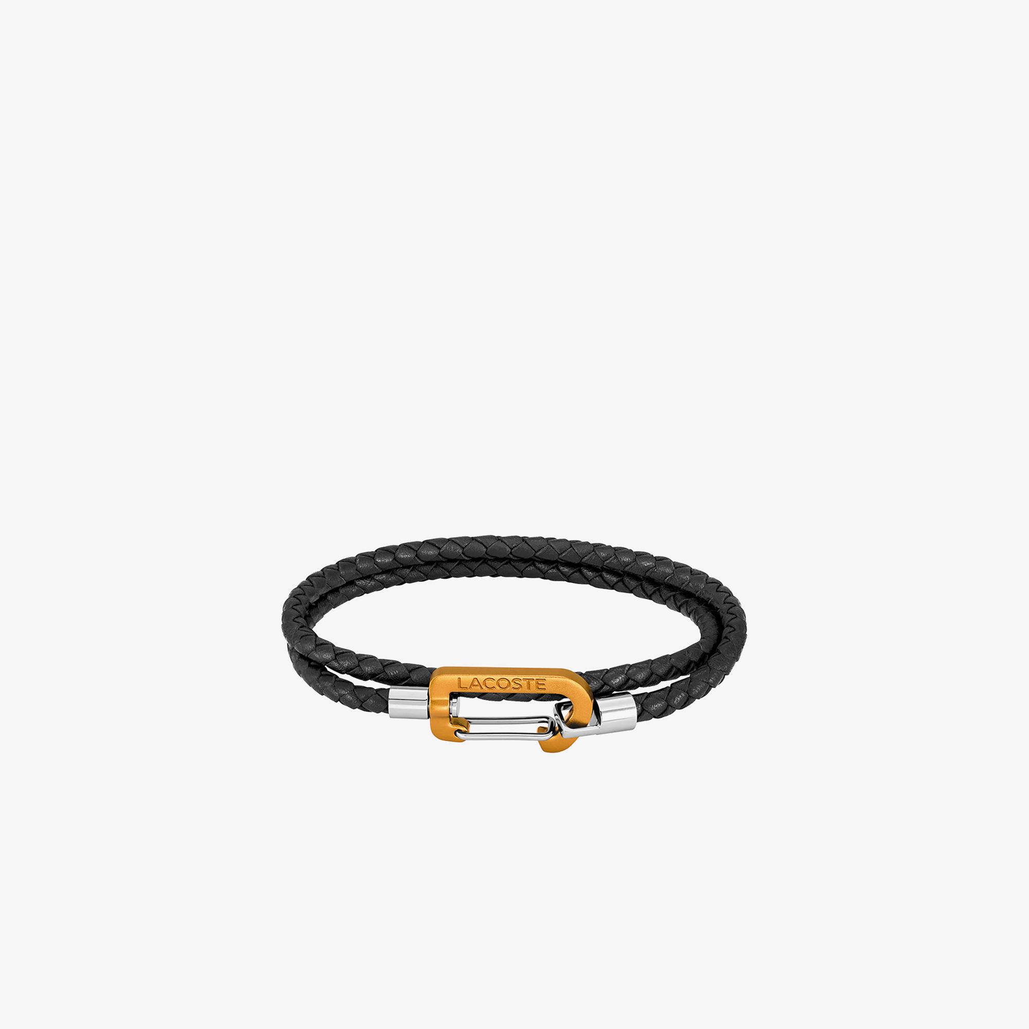 Lacoste Erkek Siyah Deri Bileklik