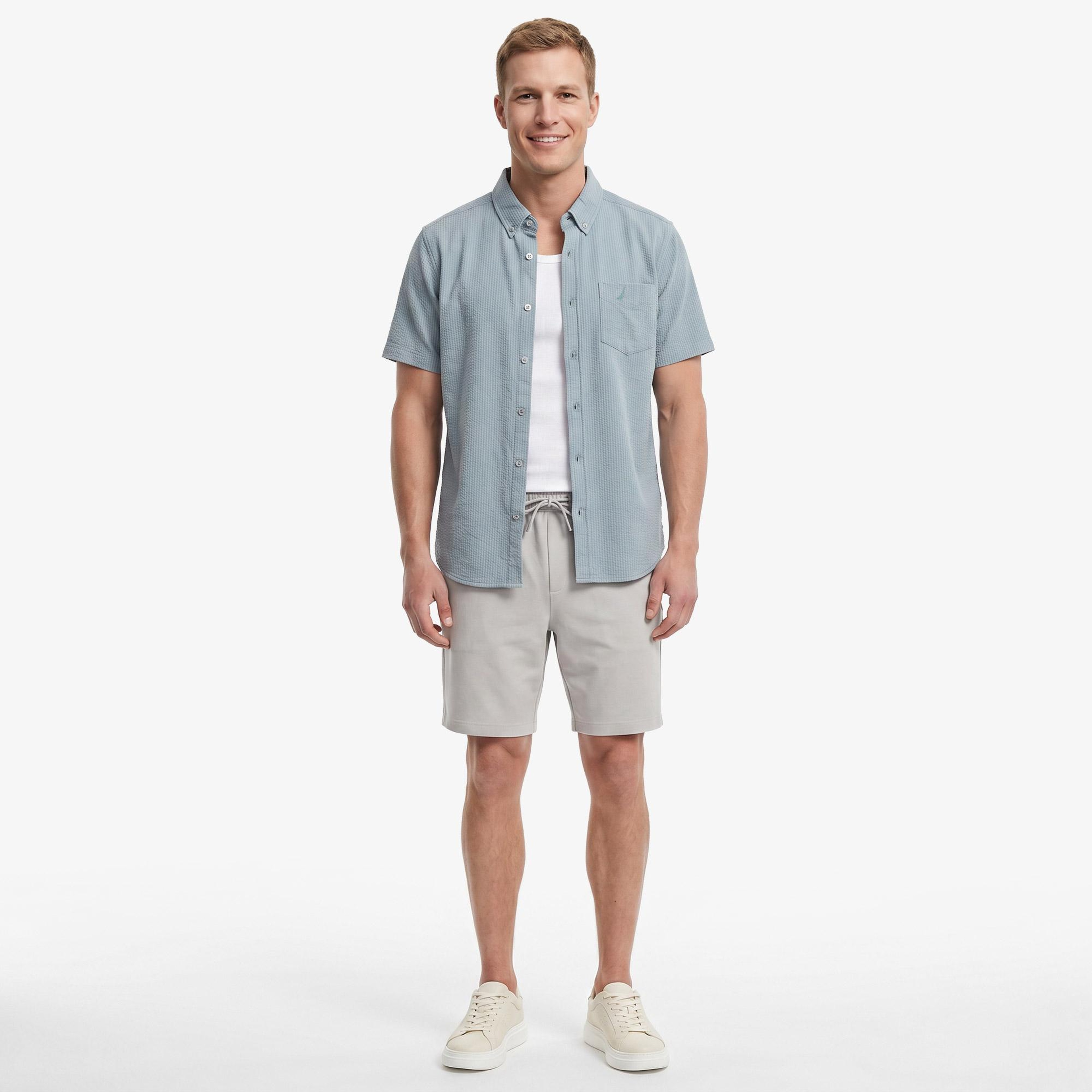 Nautica Erkek Yeşil Regular Fit Kısa Kollu Gömlek