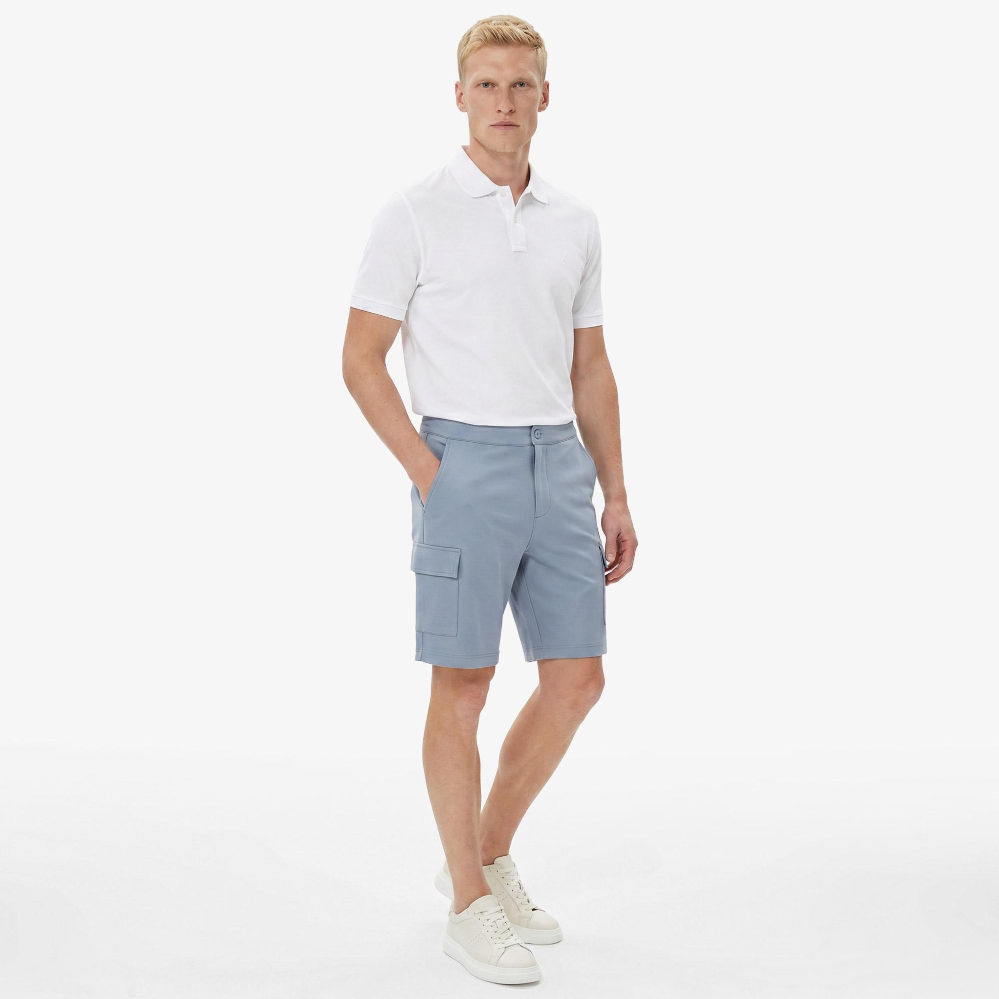Nautica Erkek Mavi Regular Fit Kargo Şort