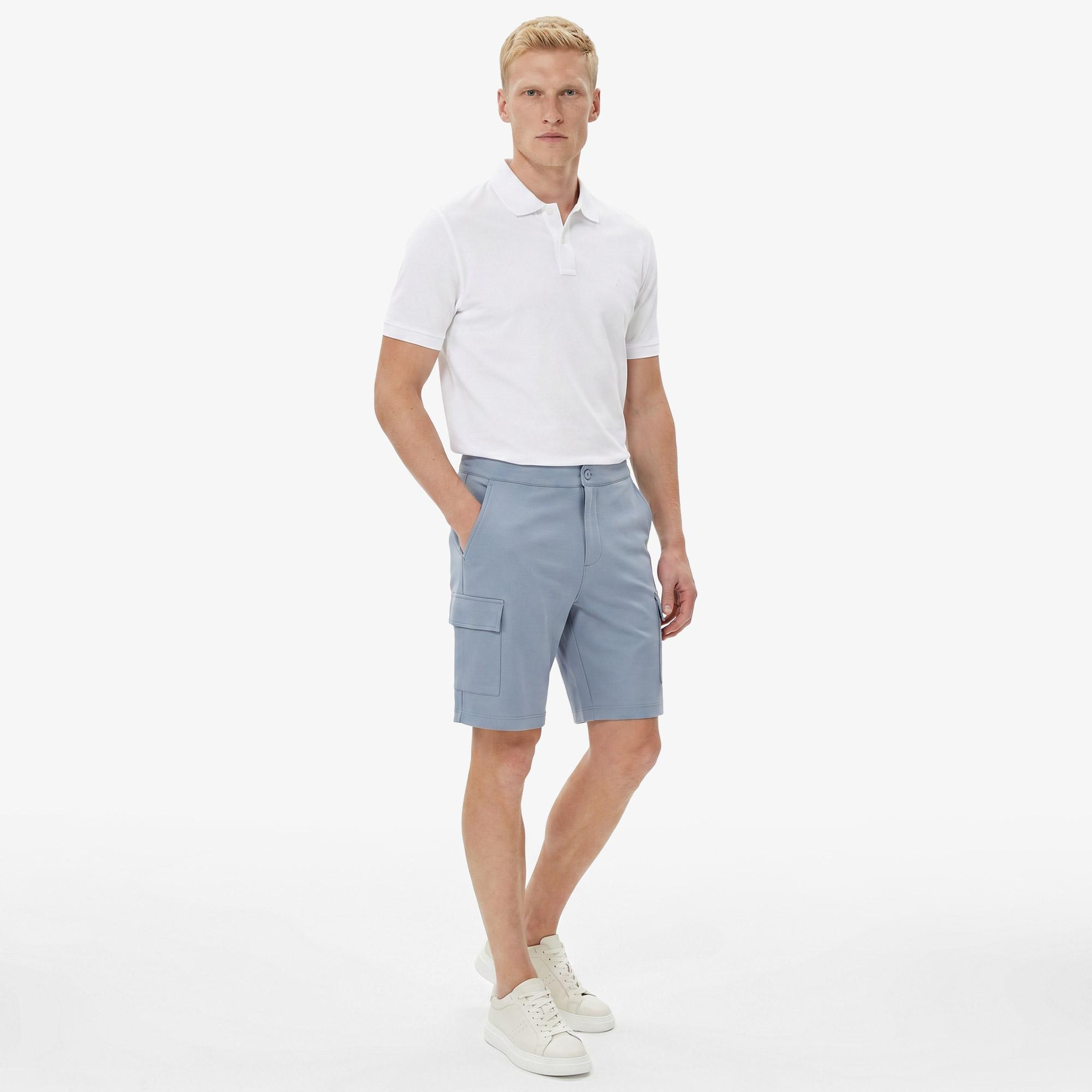 Nautica Erkek Mavi Regular Fit Kargo Şort