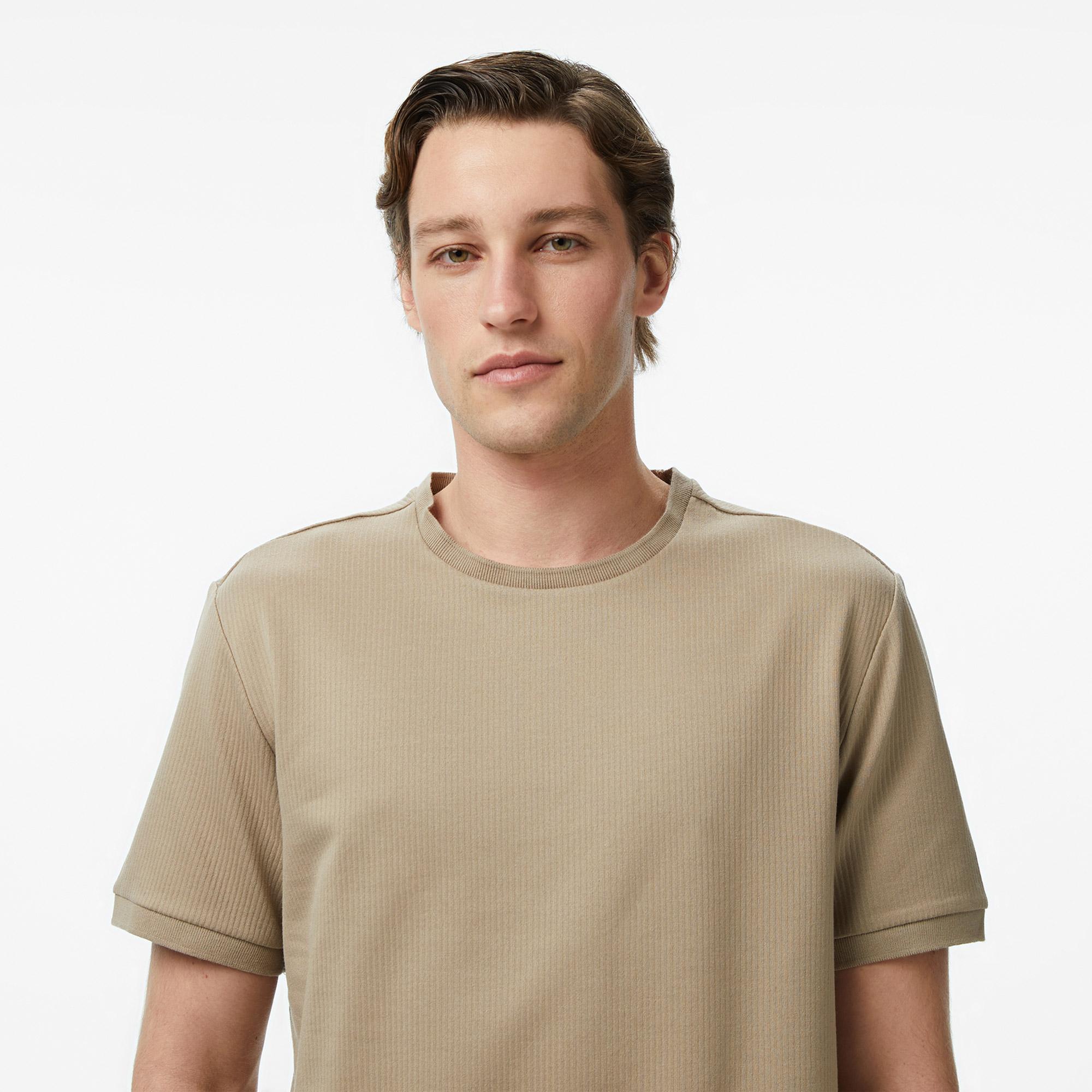 Nautica Erkek Bej Regular Fit T-Shirt