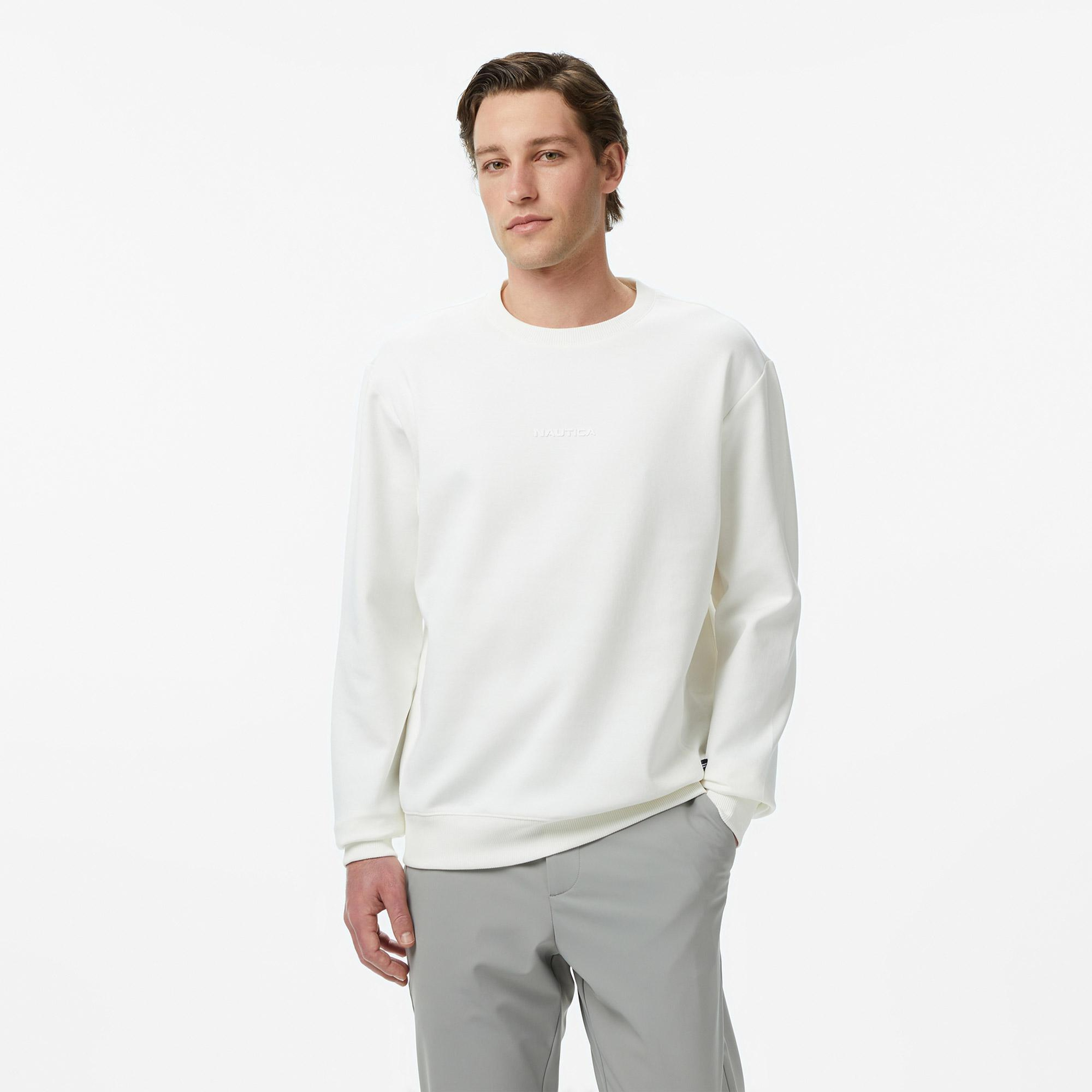 Nautica Erkek Krem Regular Fit Sweatshirt