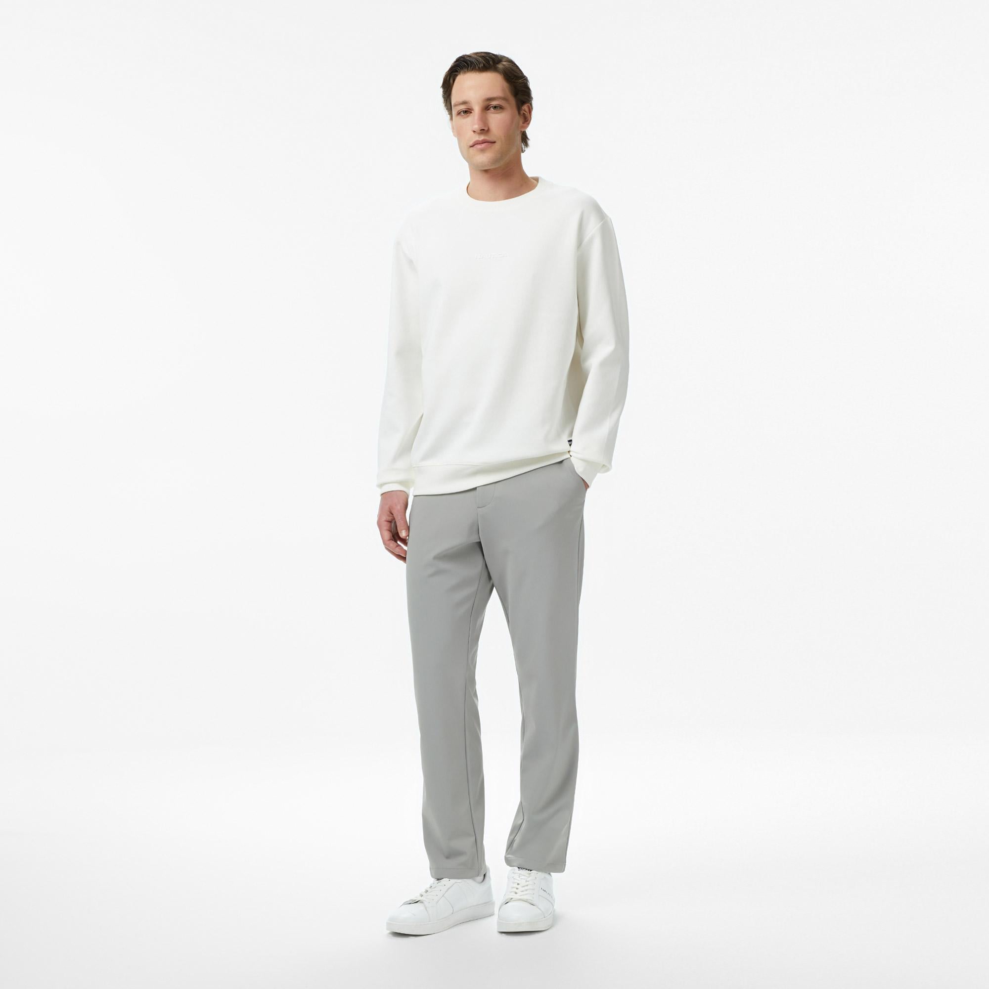 Nautica Erkek Krem Regular Fit Sweatshirt
