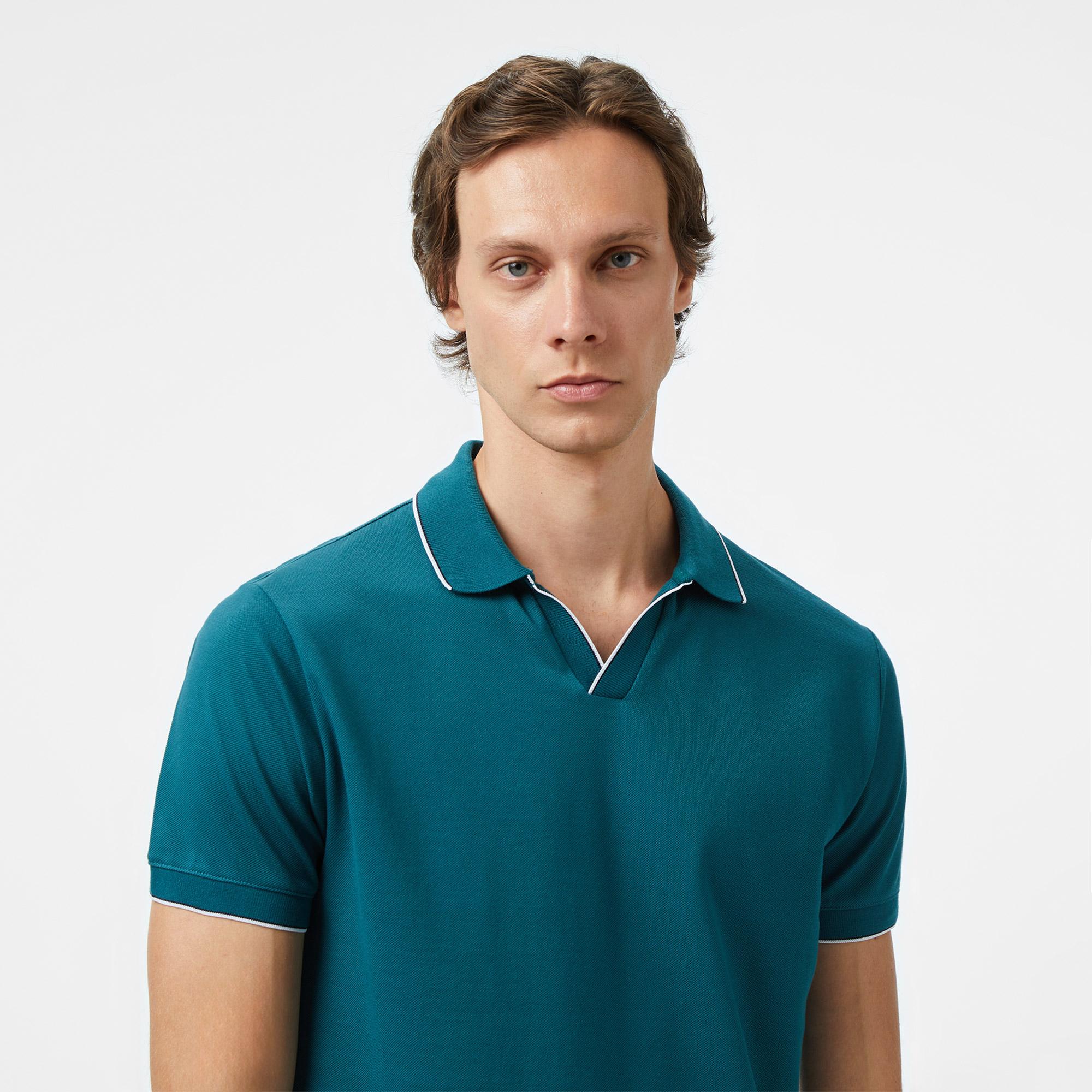 Nautica Erkek Yeşil Classic Fit Polo Yaka T-Shirt