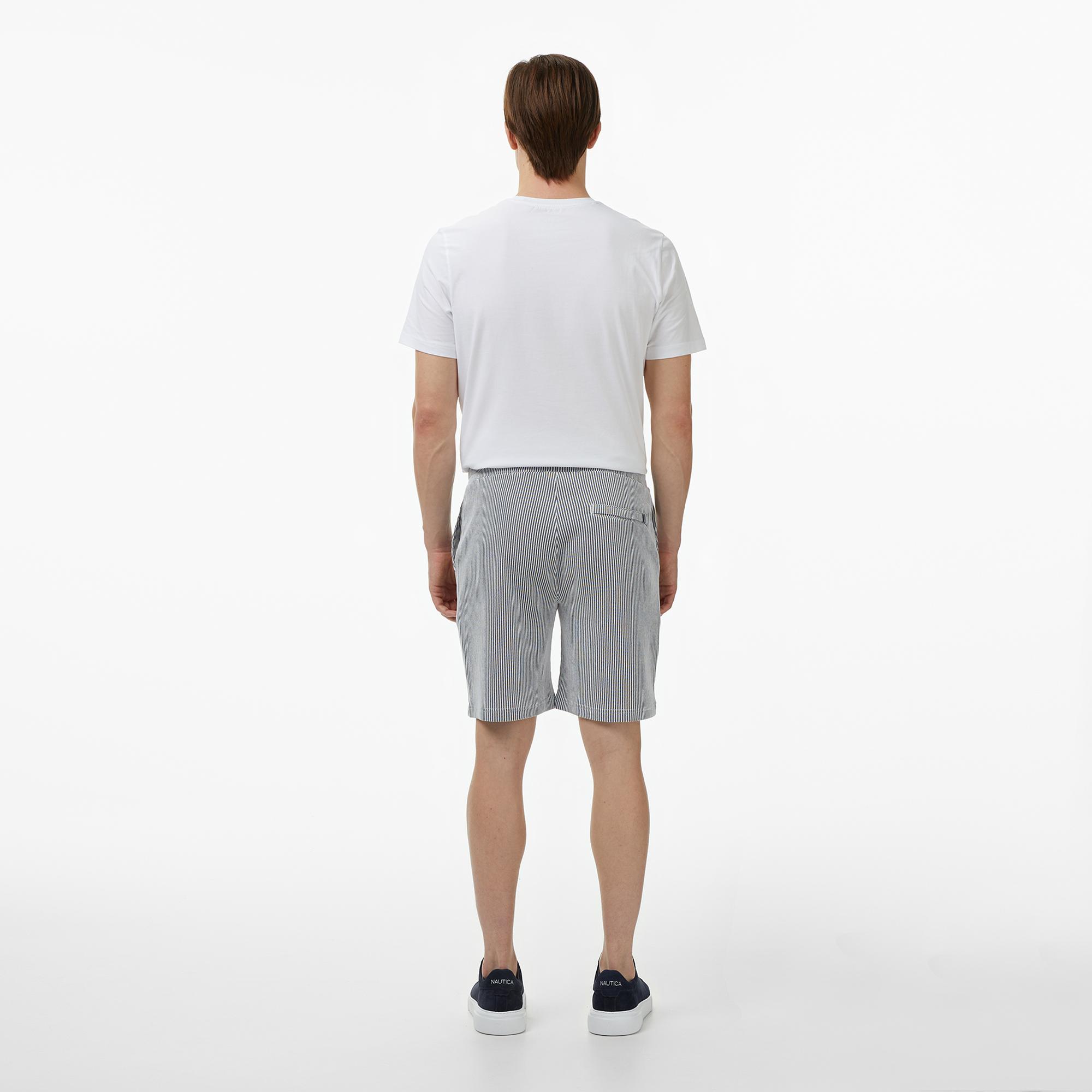 Nautica Erkek Lacivert Regular Fit Çizgili Şort