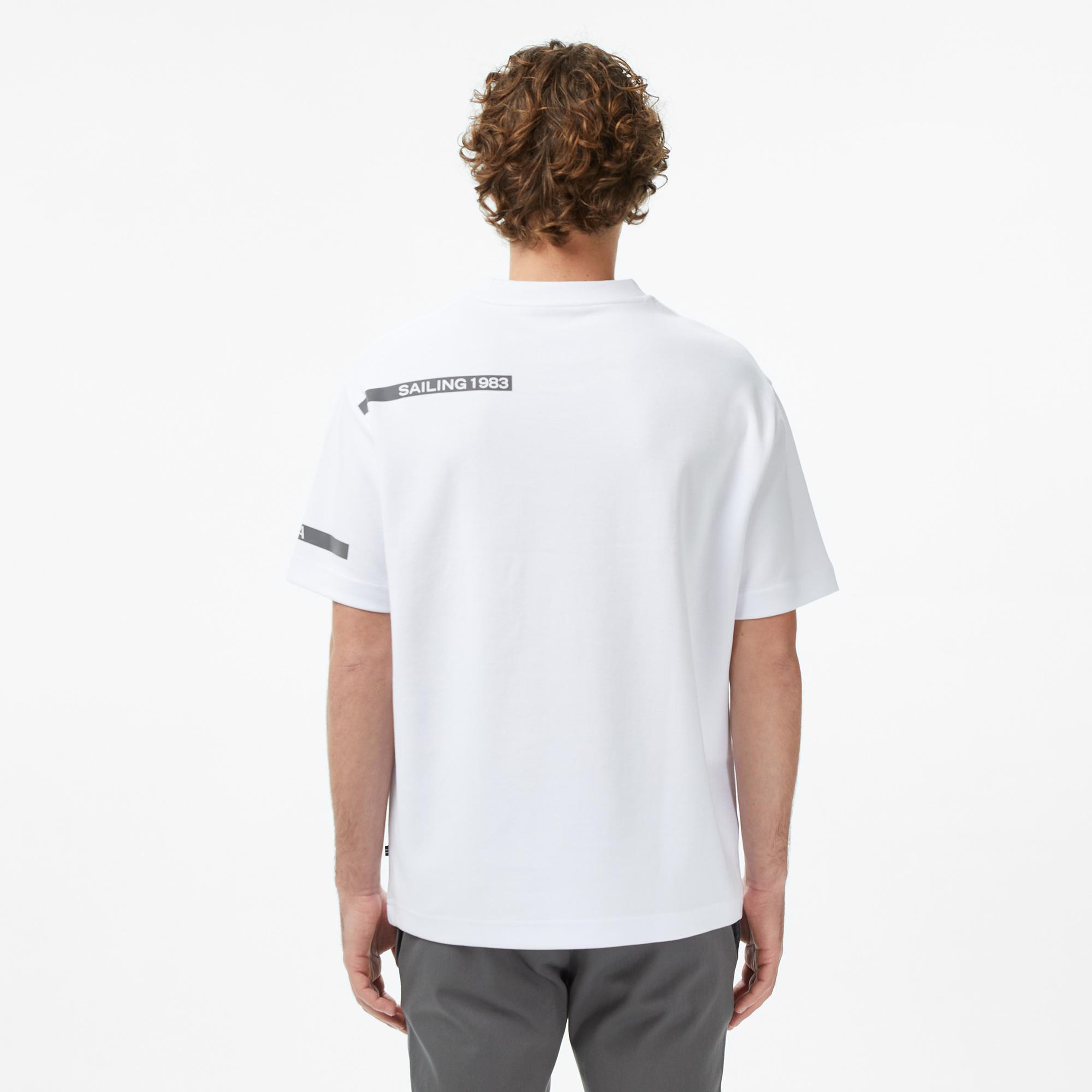 Nautica Erkek Beyaz Oversize T-Shirt