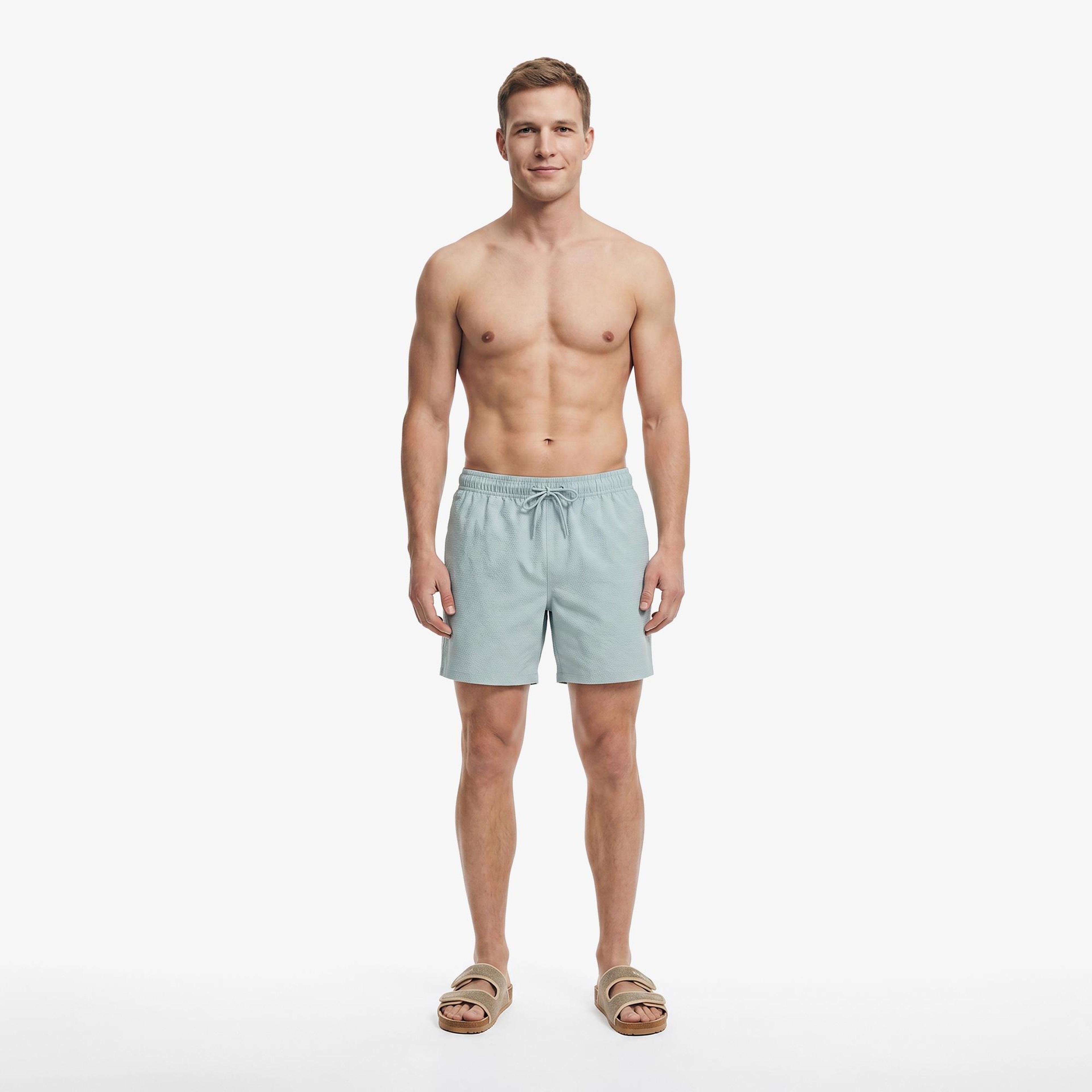 Nautica Erkek Lacivert Regular Fit Çizgili Deniz Şortu