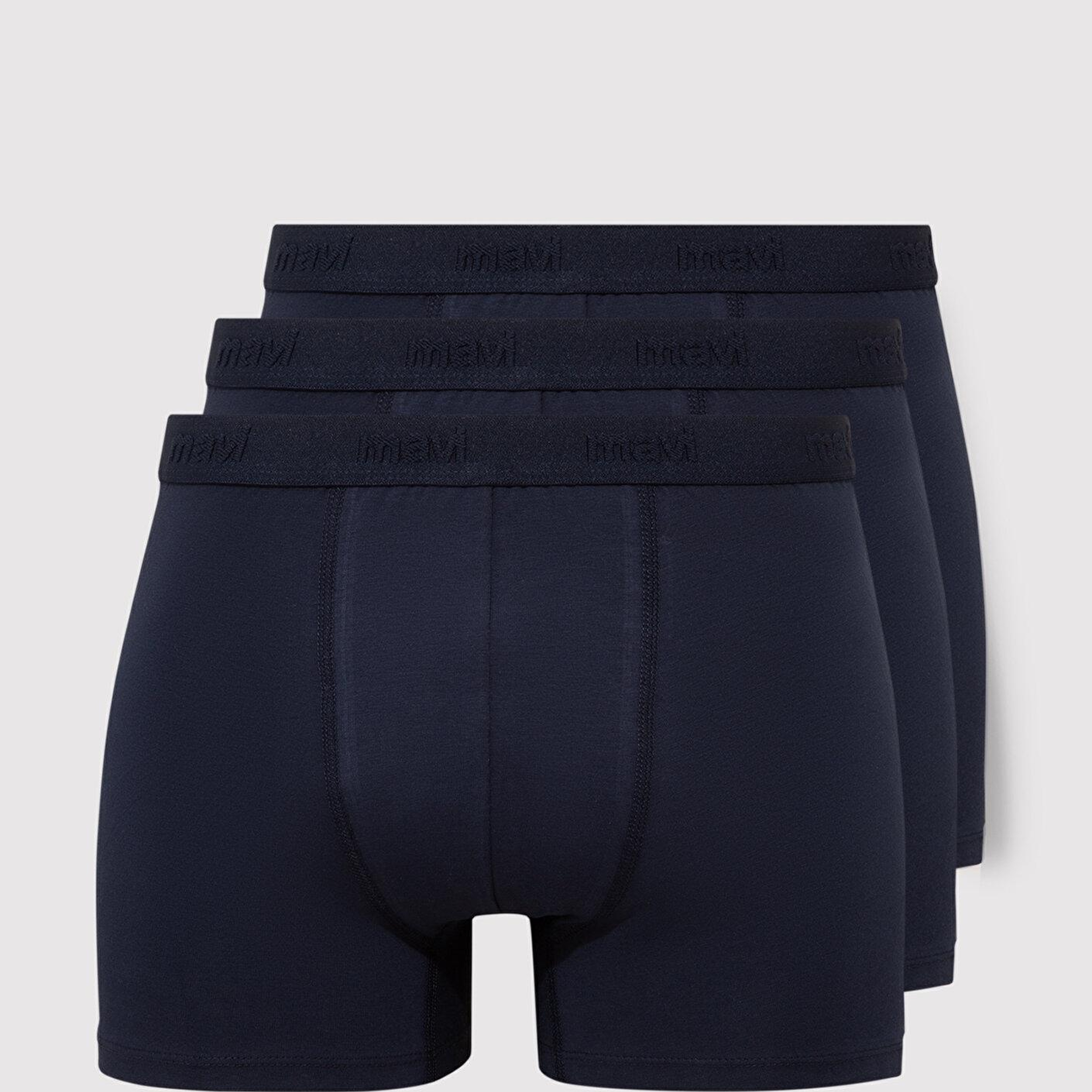 Mavi 3lü Lacivert Basic Boxer 0911414-30761
