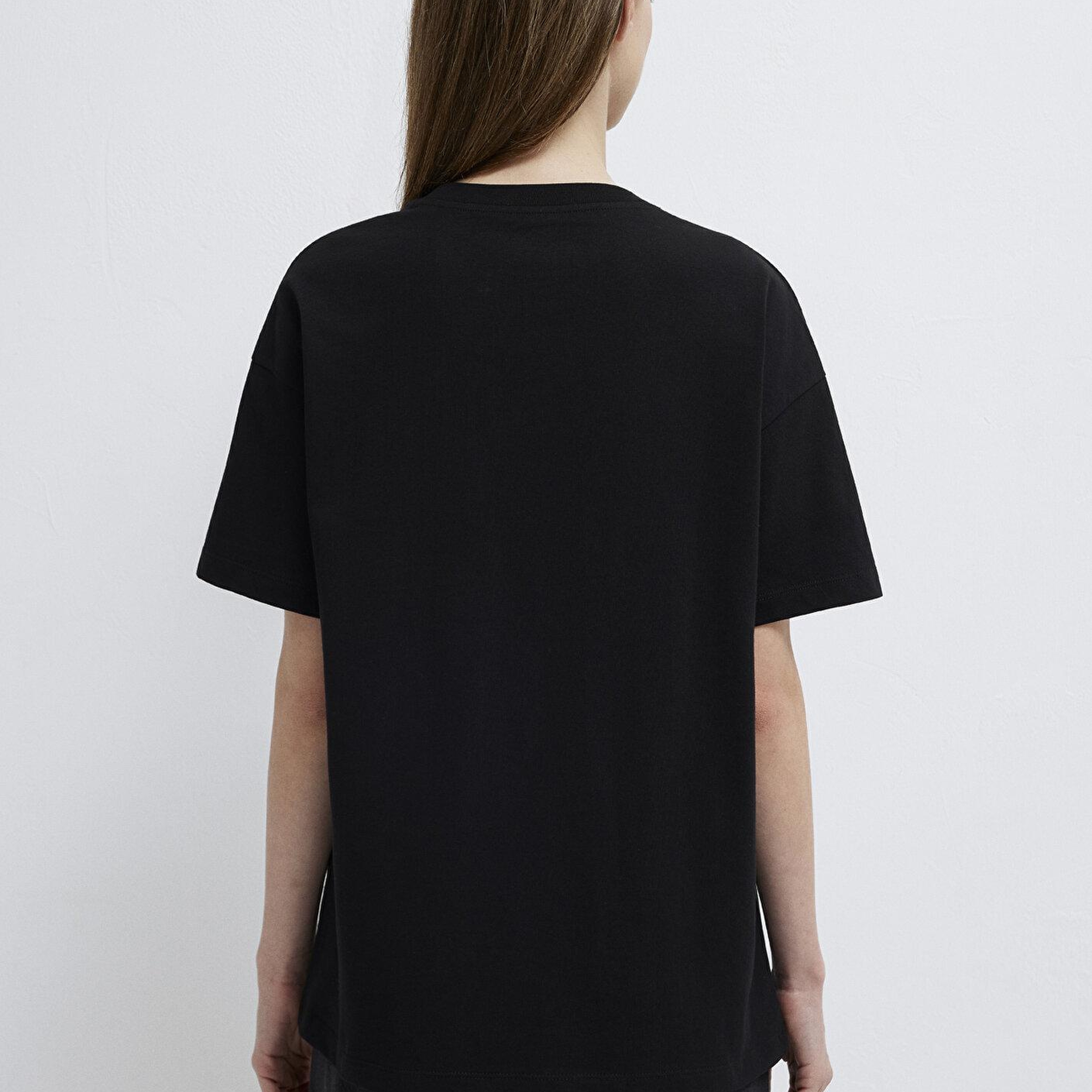 Mavi Siyah Tişört Loose Fit / Bol Rahat Kesim 1612843-900