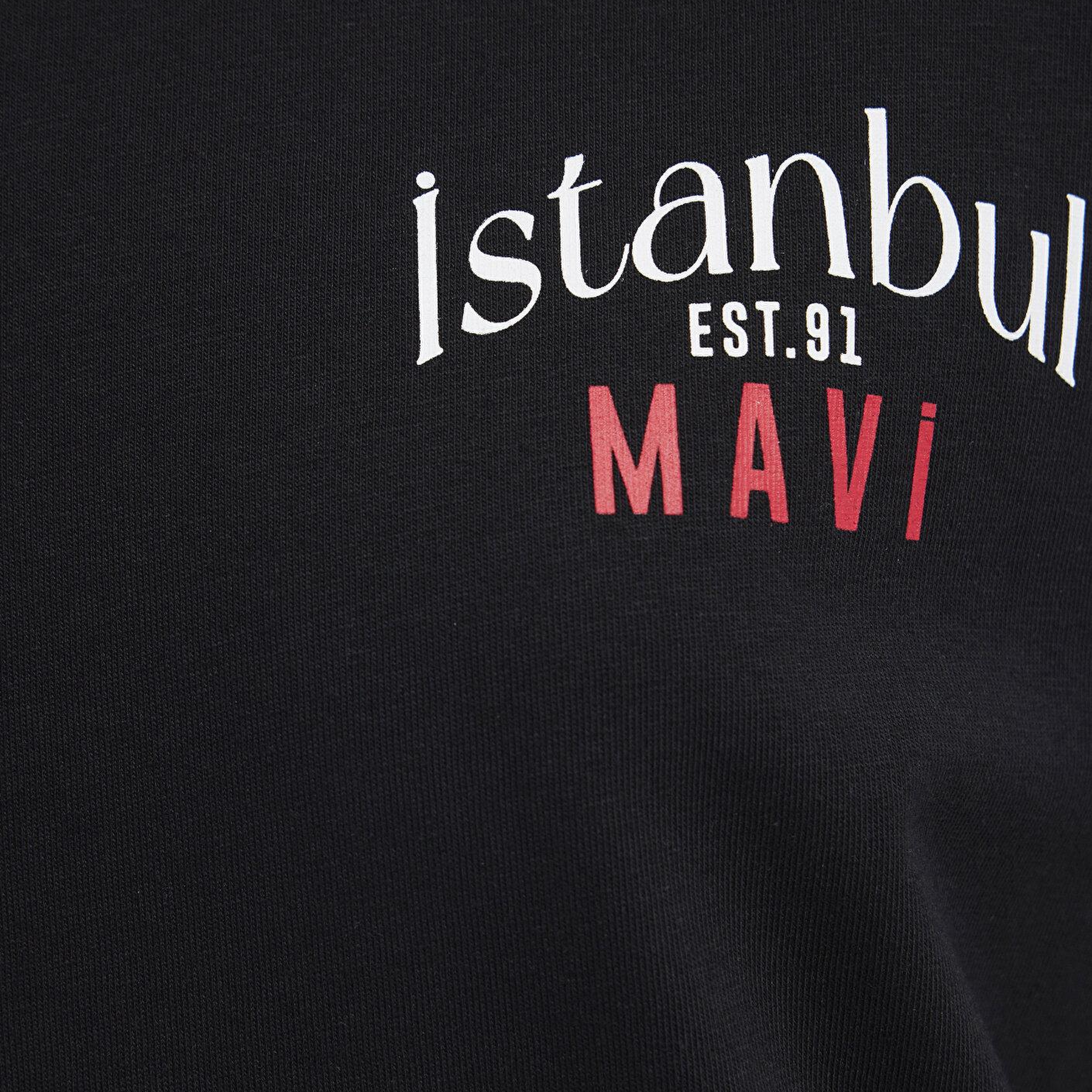 Mavi Siyah Tişört Loose Fit / Bol Rahat Kesim 1612843-900