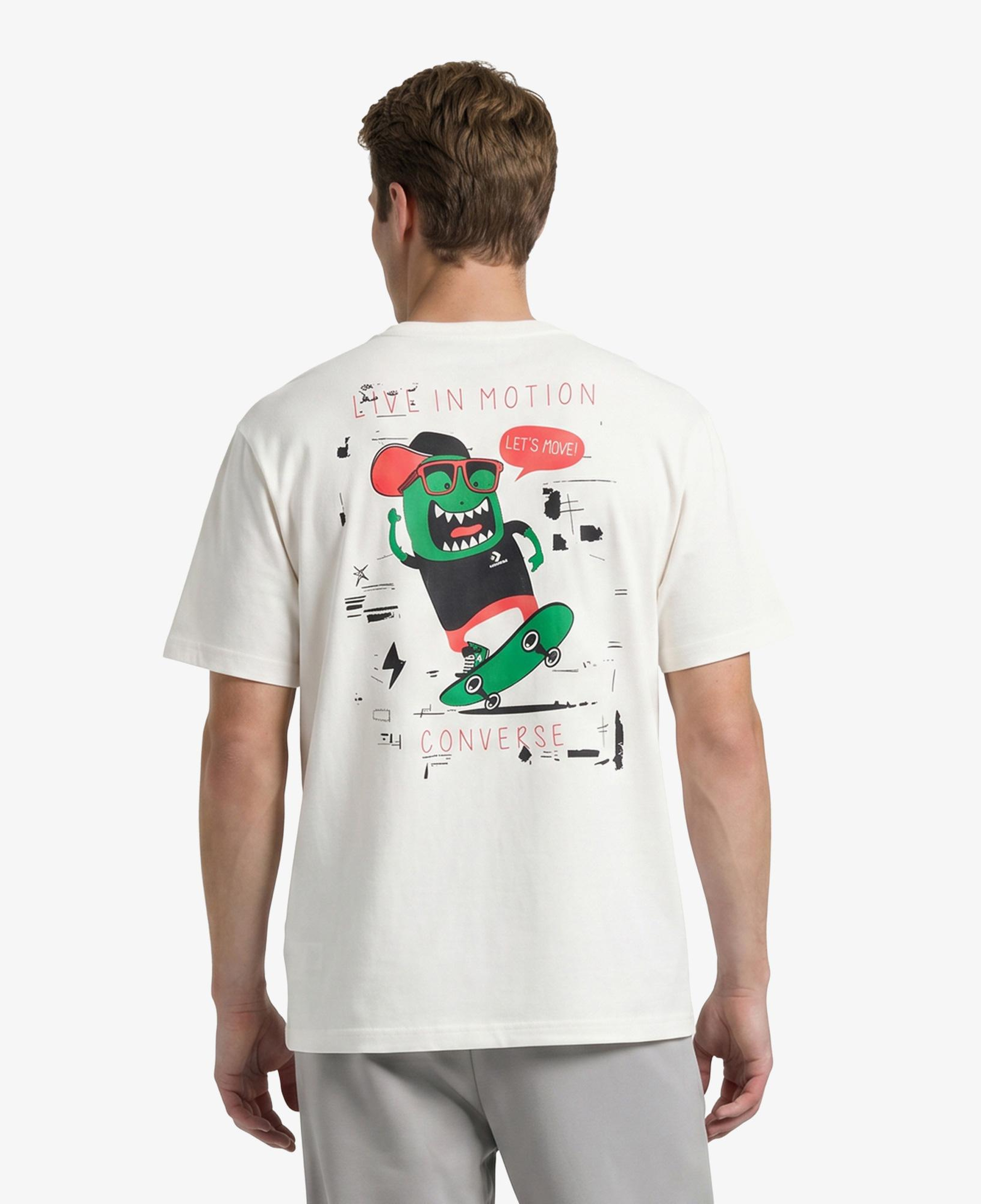 Converse Erkek Krem Grafik Baskılı T-Shirt