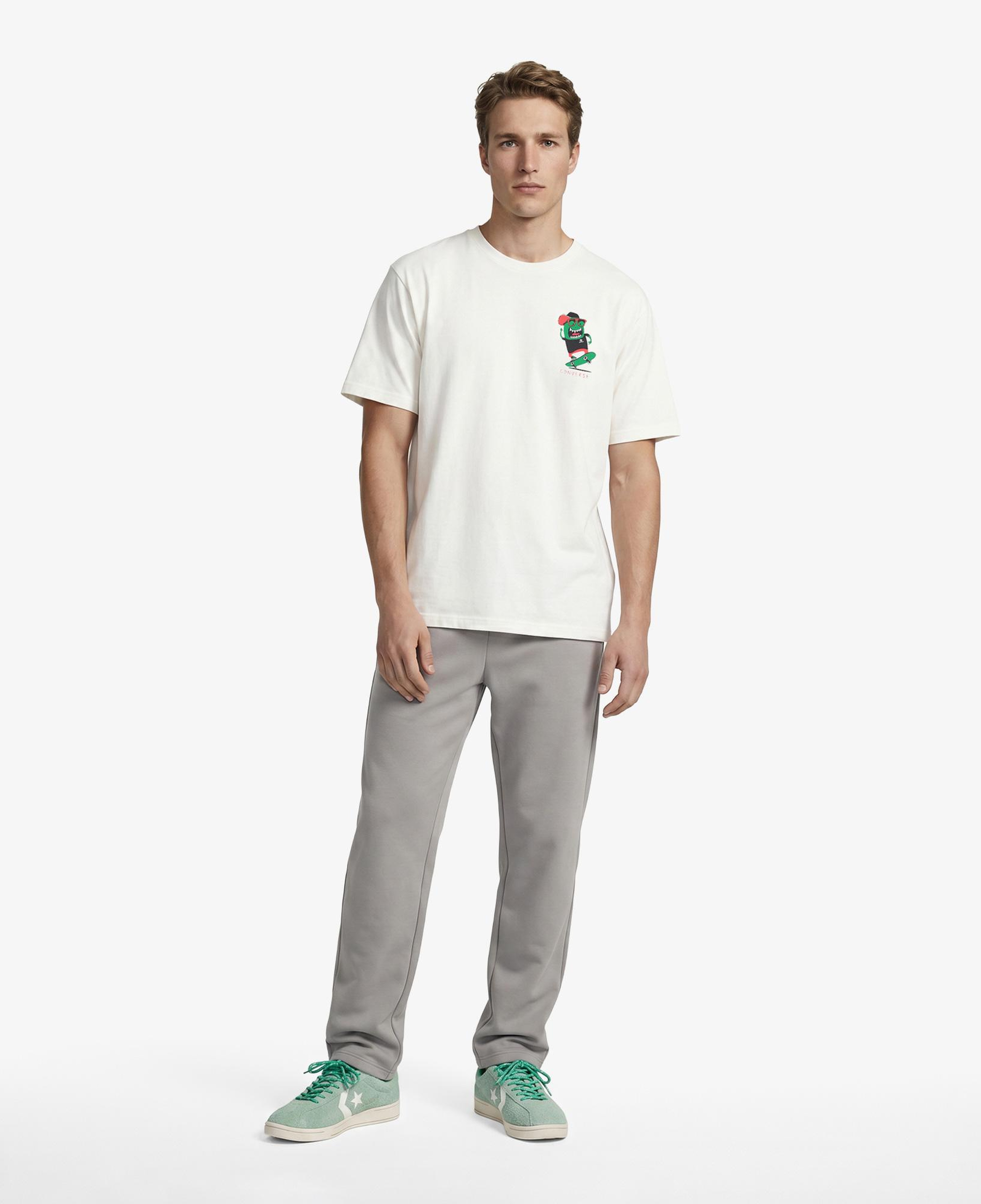 Converse Erkek Krem Grafik Baskılı T-Shirt