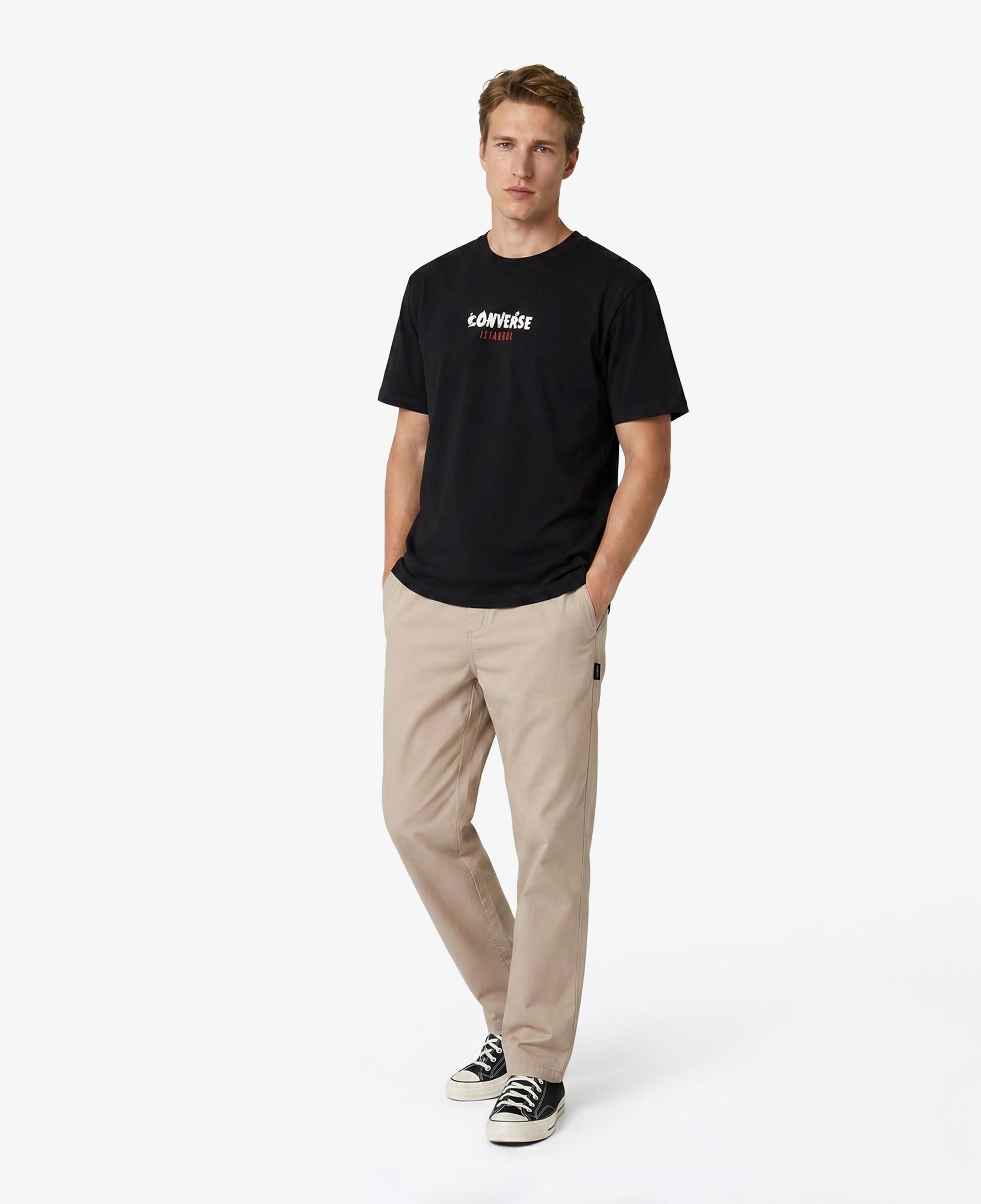 Converse Erkek Siyah Grafik Baskılı T-Shirt