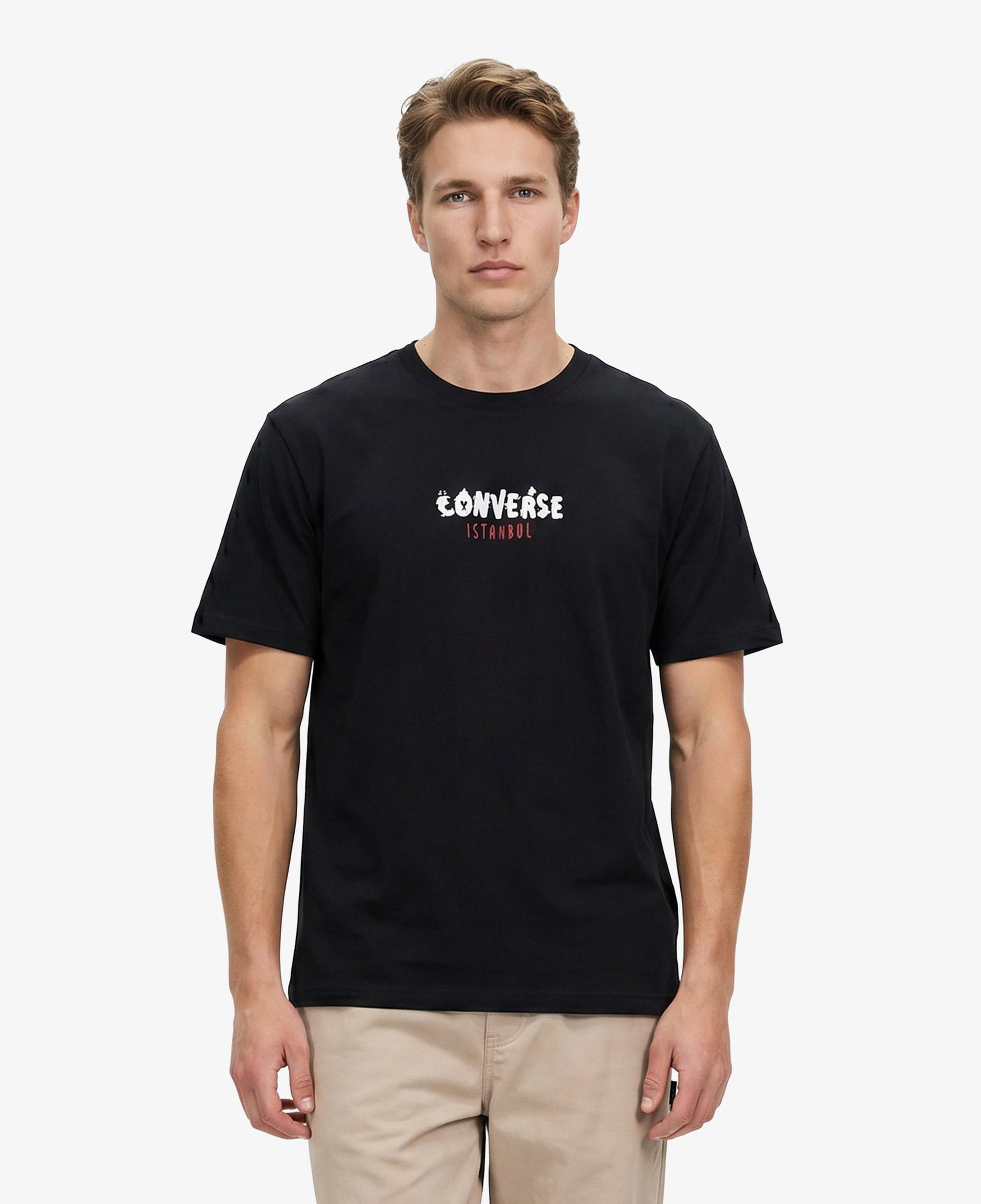 Converse Erkek Siyah Grafik Baskılı T-Shirt