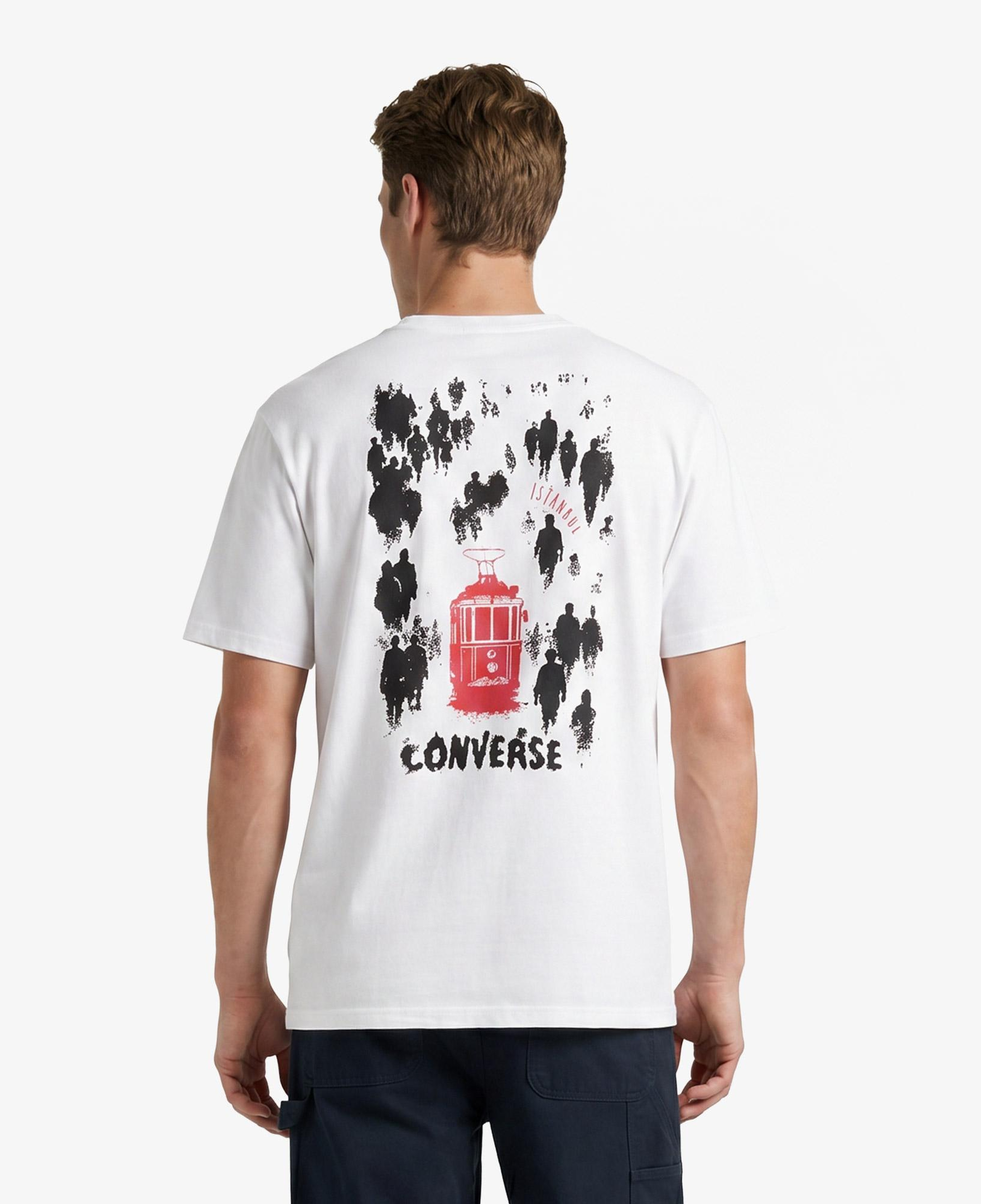 Converse Erkek Beyaz Grafik Baskılı T-Shirt
