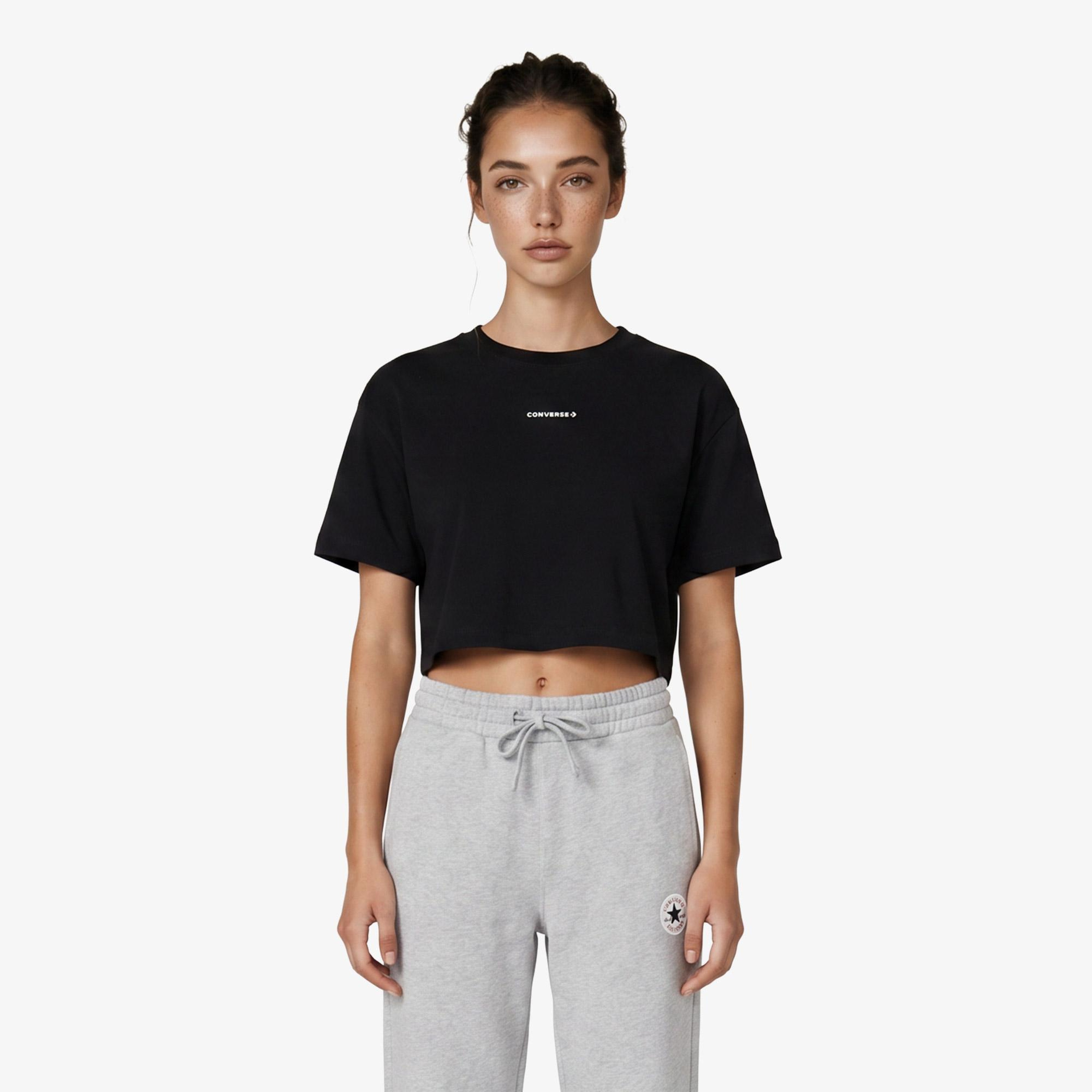 Converse Kadın Siyah T-Shirt