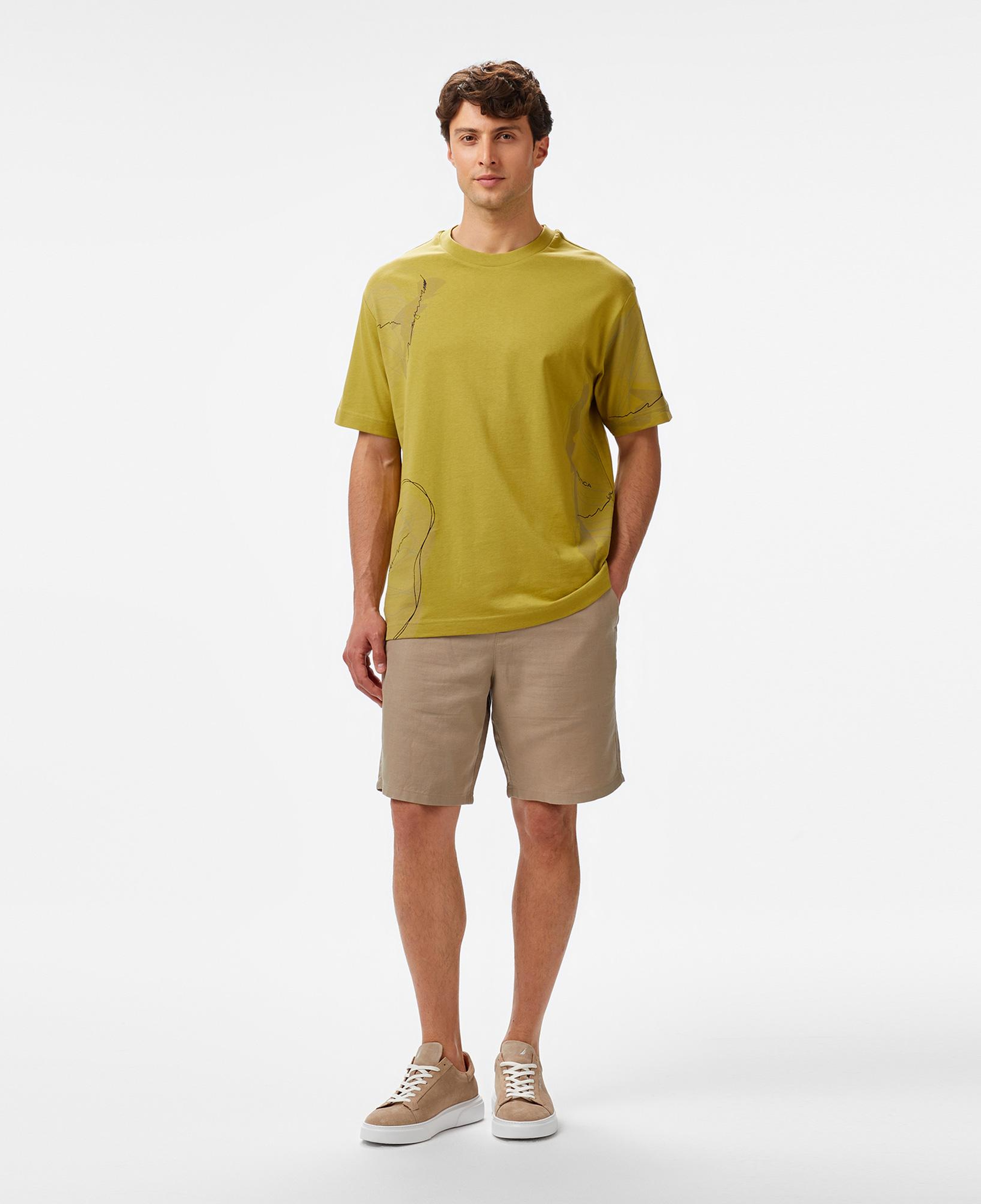Nautica Erkek Yeşil Regular Fit Baskılı T-Shirt