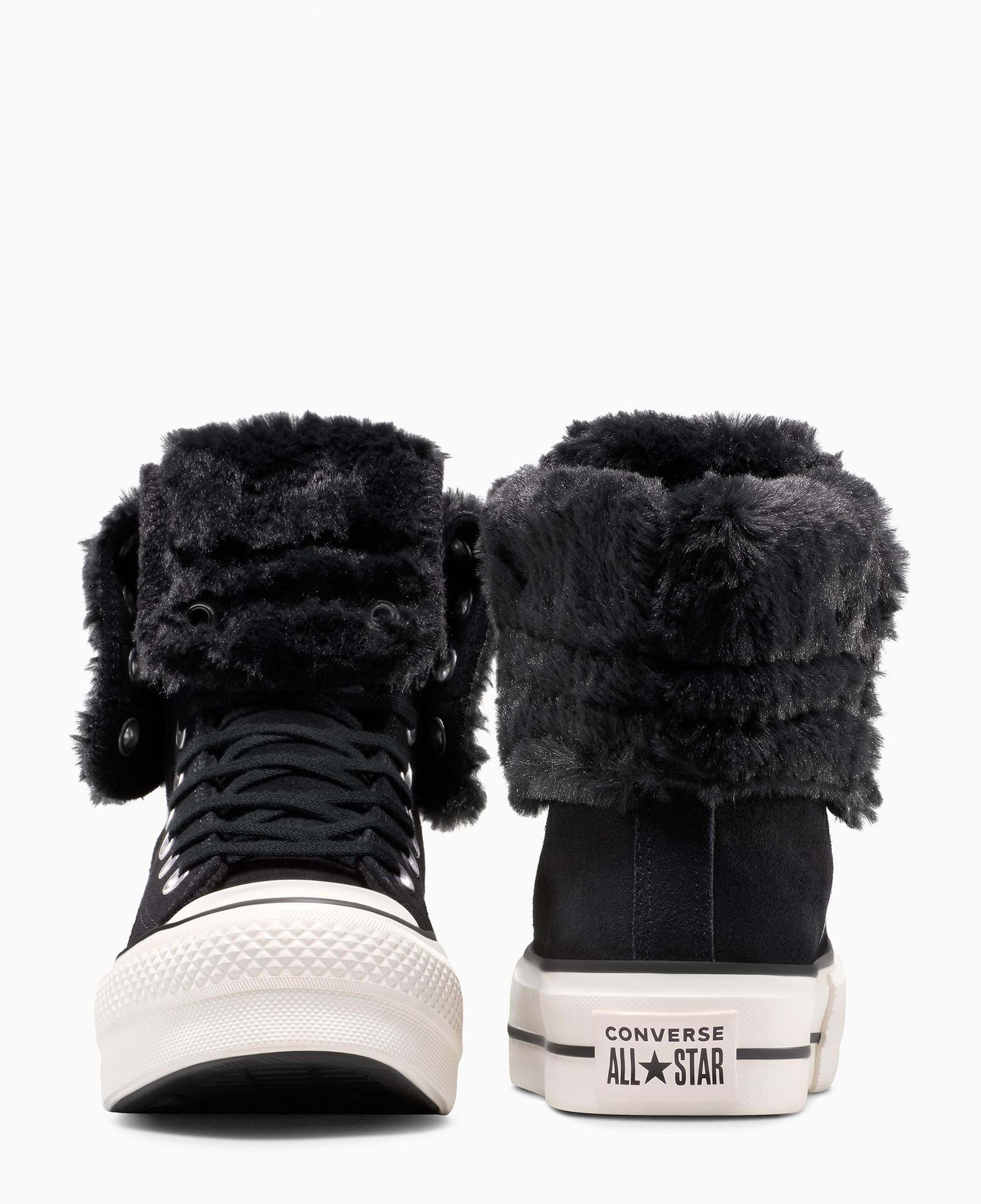 Converse Chuck Taylor All Star Fold Over Lift Kadın Siyah Sneaker