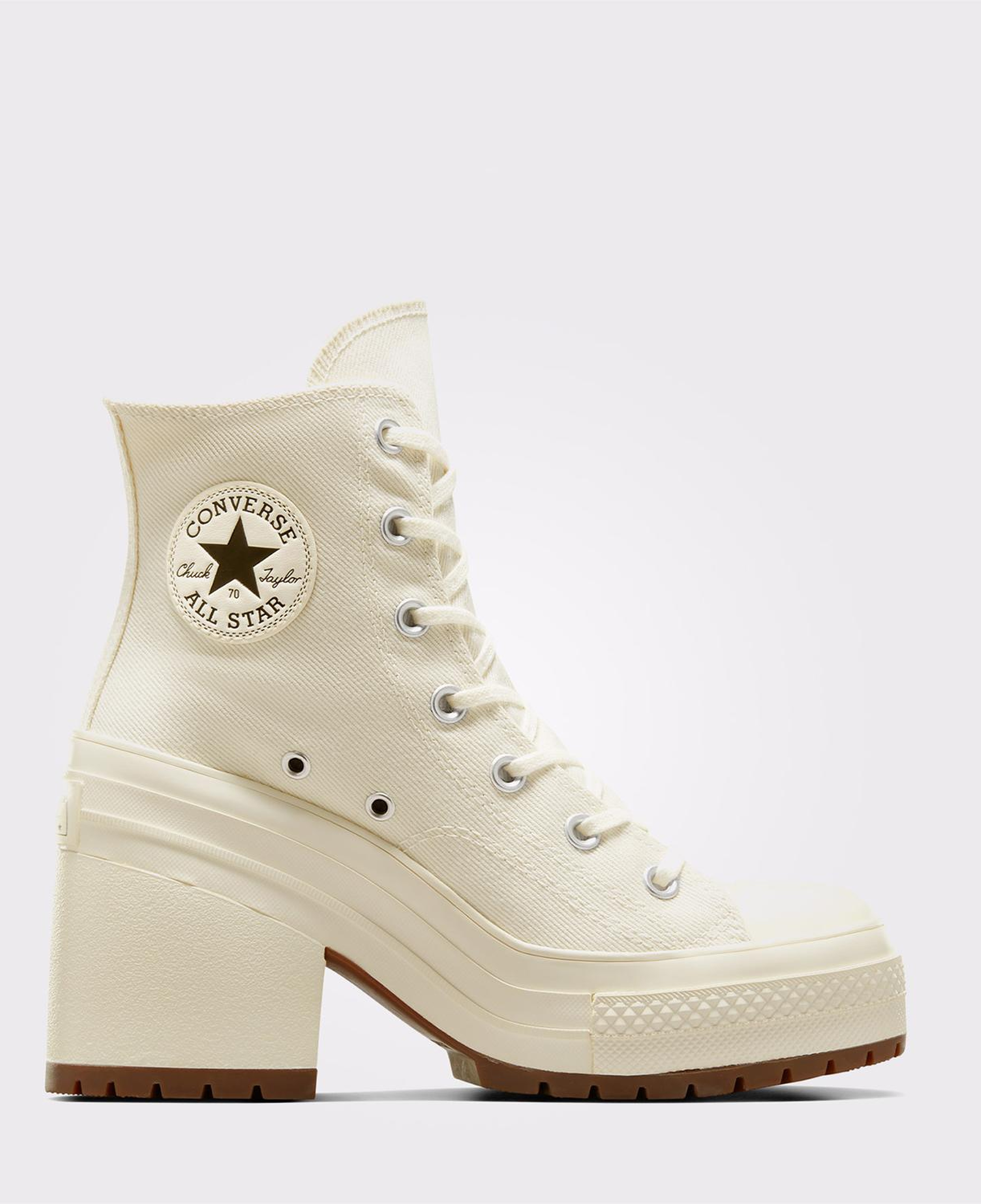 Converse Chuck 70 De Luxe Heel Unisex Krem Platform Sneaker