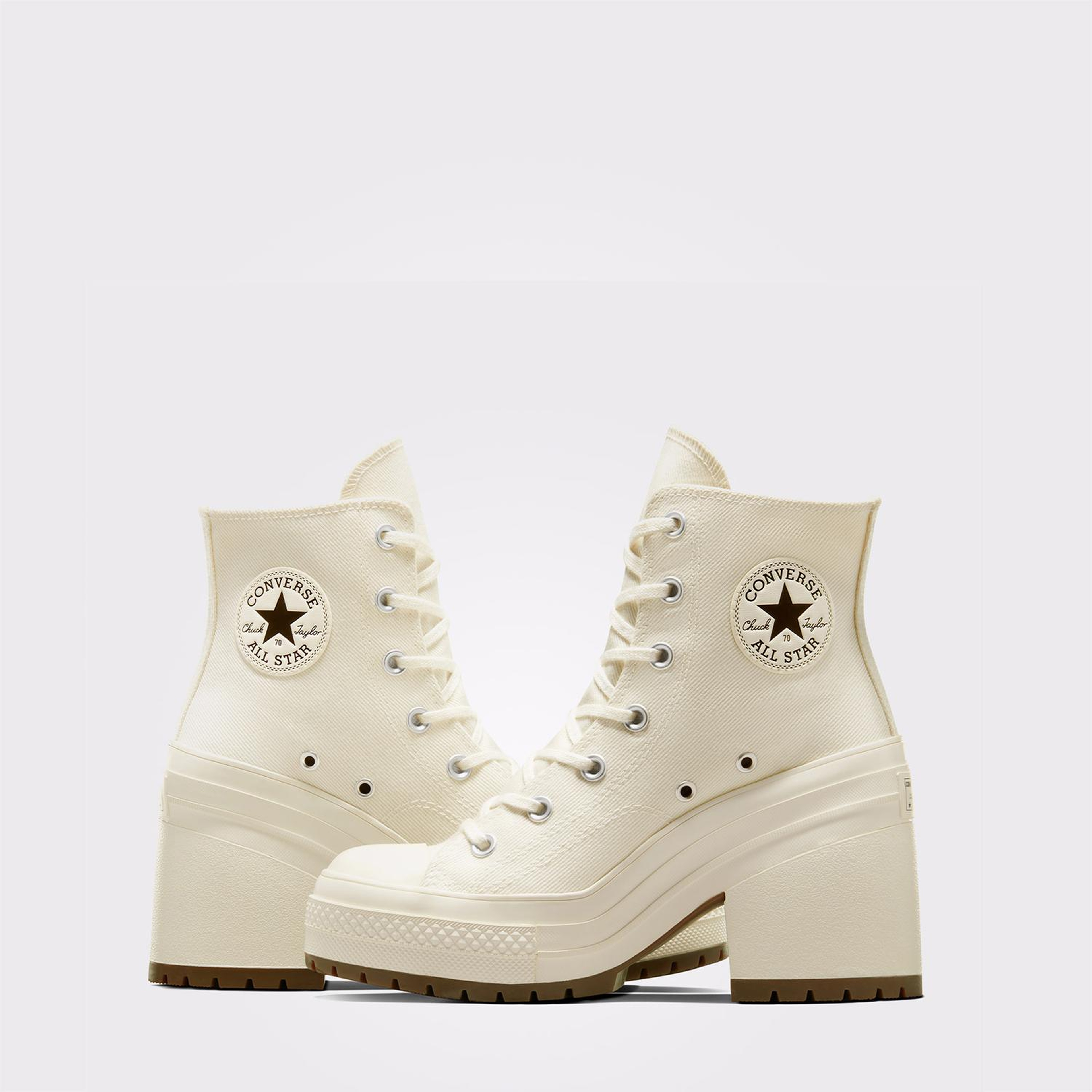 Converse Chuck 70 De Luxe Heel Unisex Krem Platform Sneaker