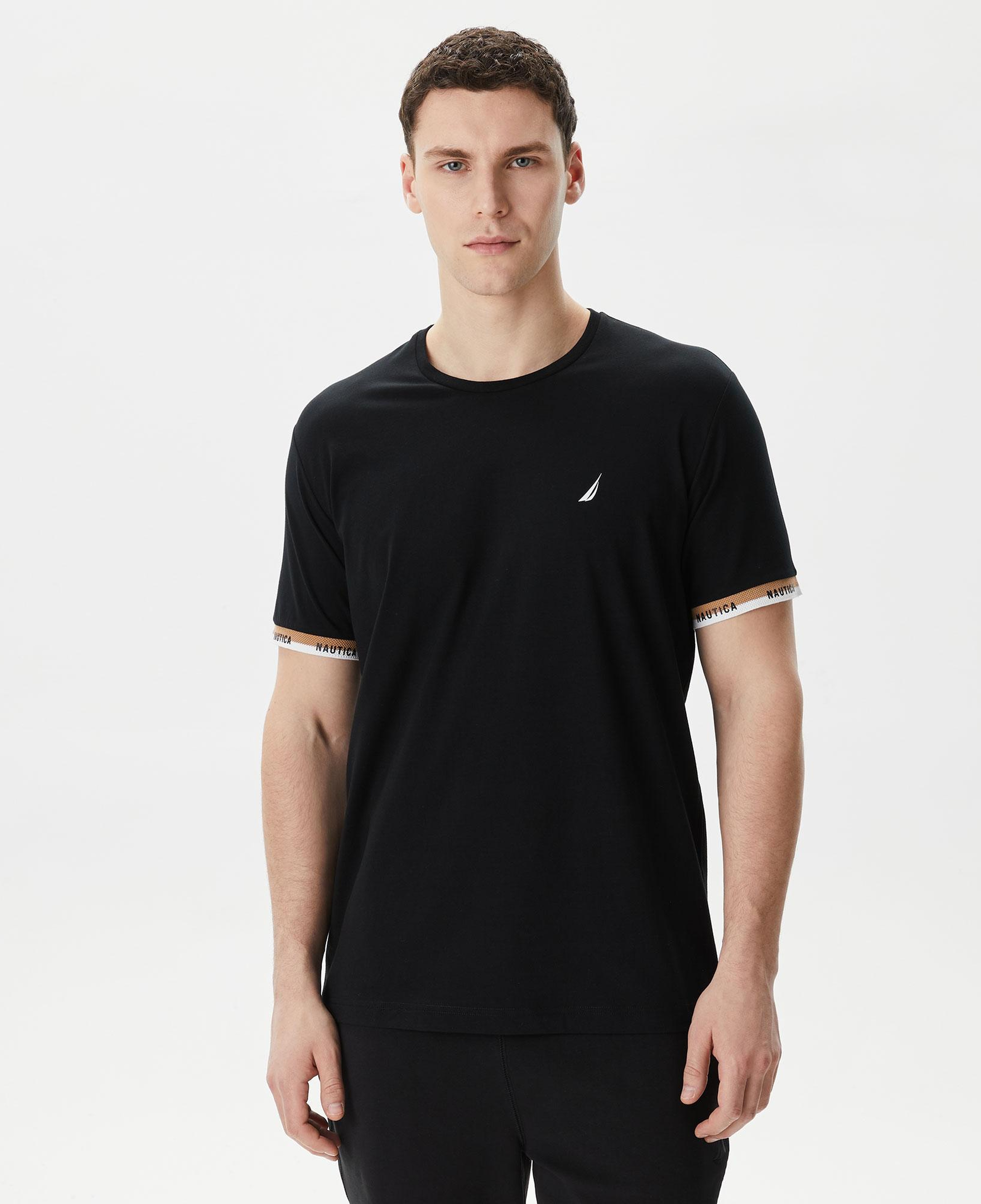 Nautica Erkek Siyah Standart Fit T-Shirt