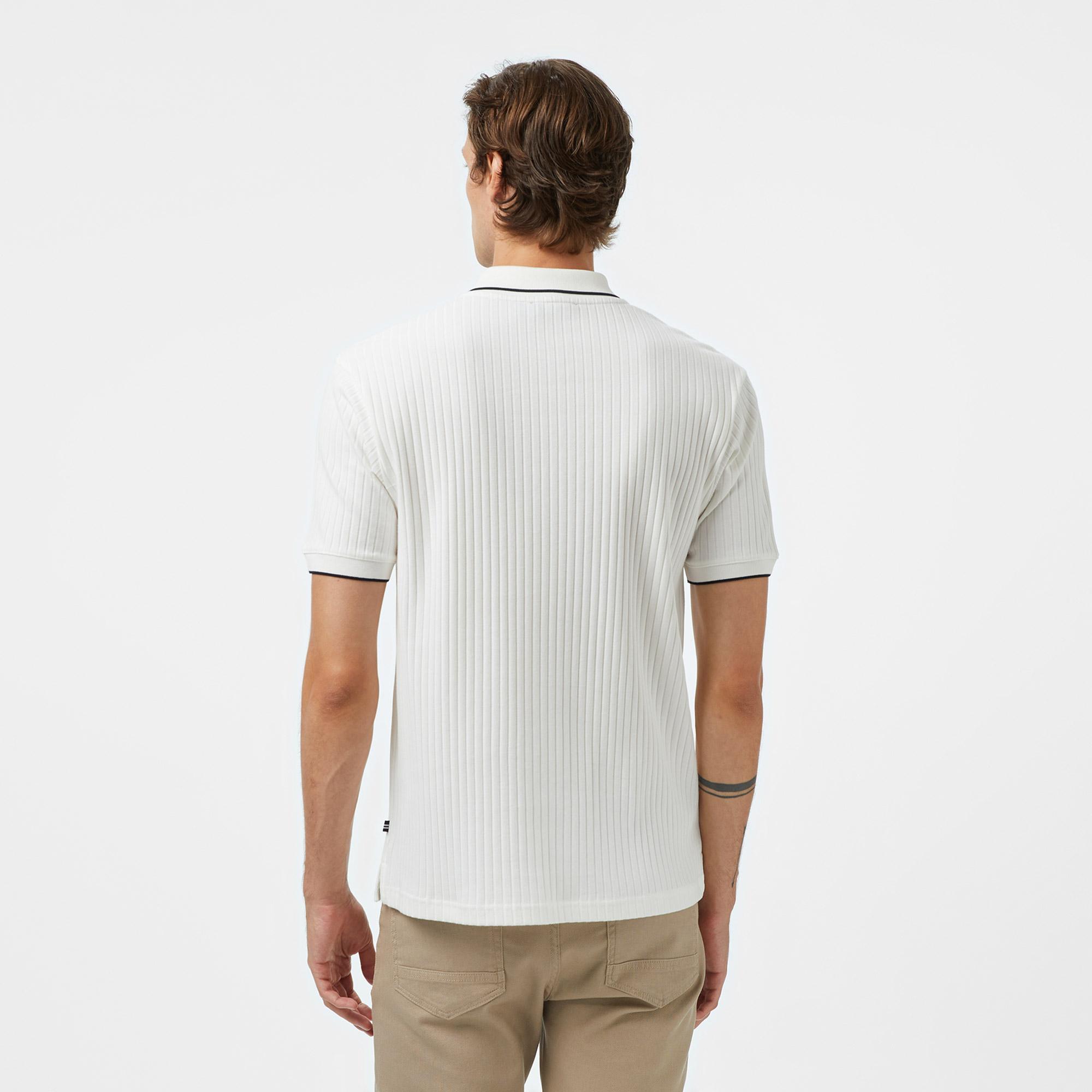 Nautica Erkek Beyaz Classic Fit Polo Yaka T-Shirt
