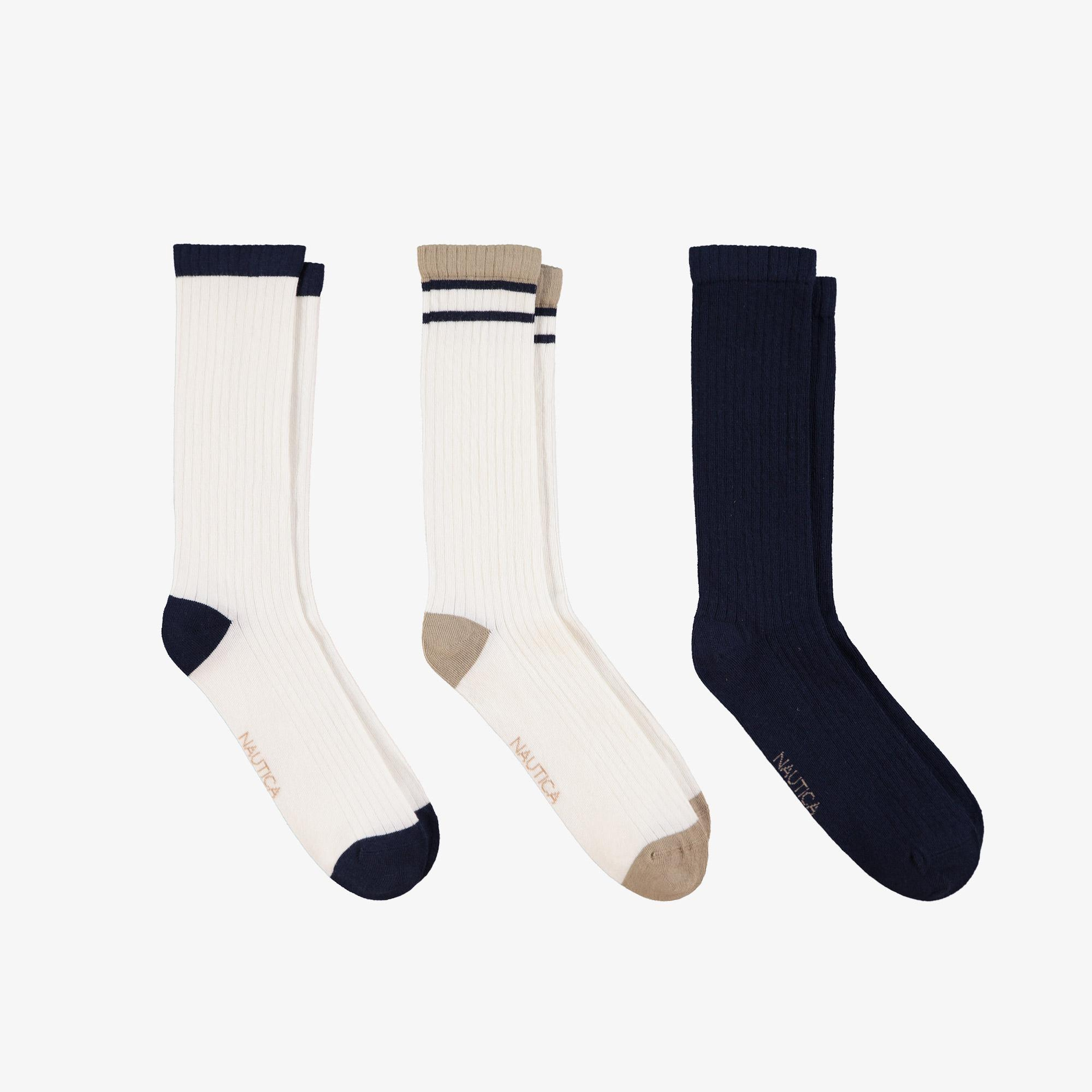 Nautica Unisex Krem Rengi Çorap
