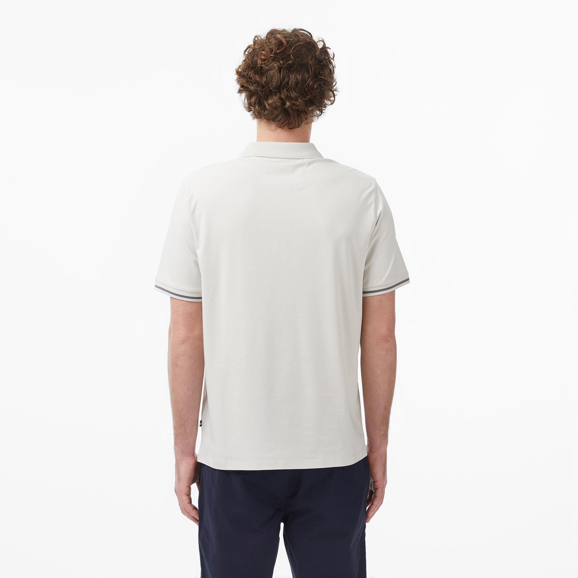 Nautica Erkek Gri Regular Fit Pima Cotton Polo Yaka T-Shirt