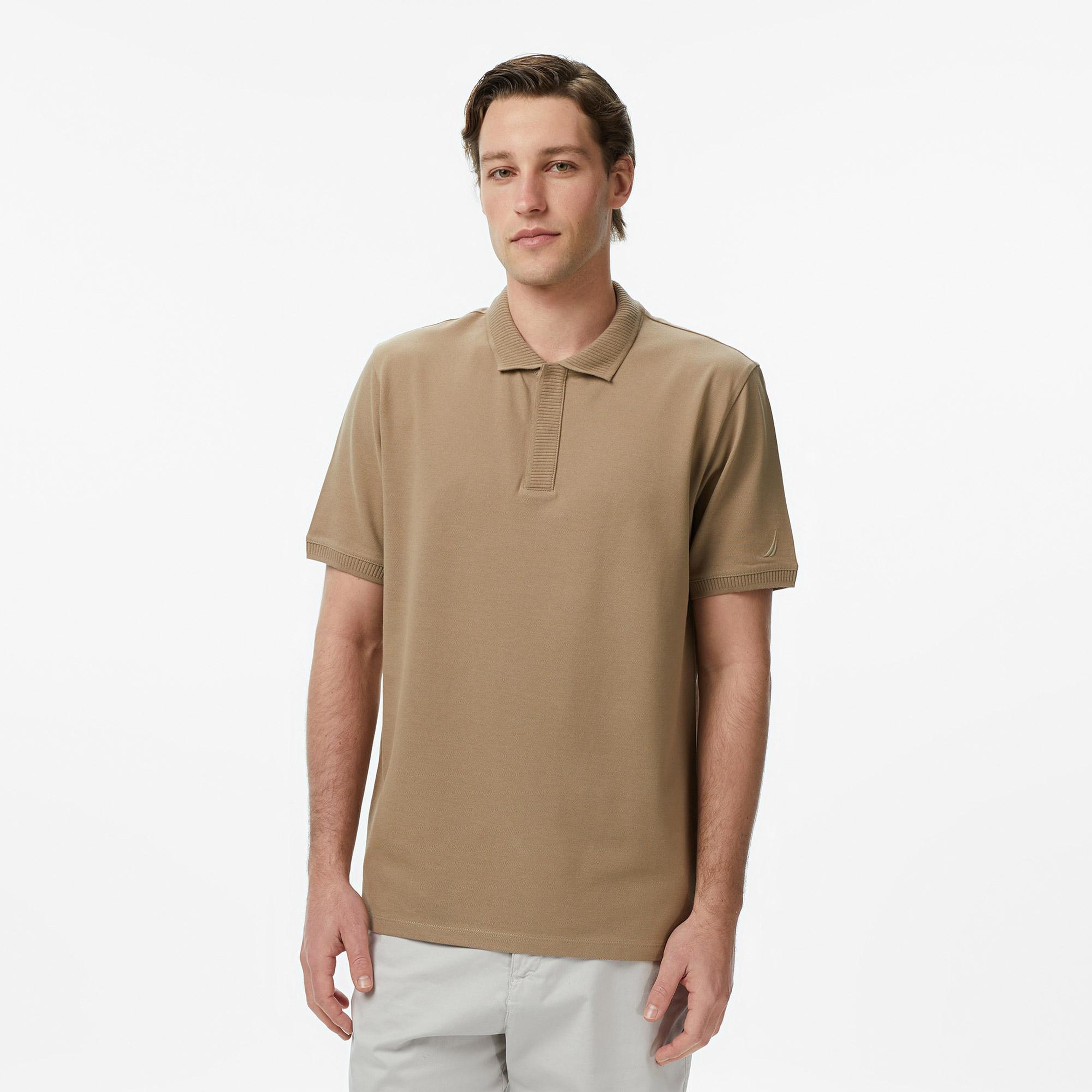 Nautica Erkek Bej Regular Fit Polo Yaka T-Shirt