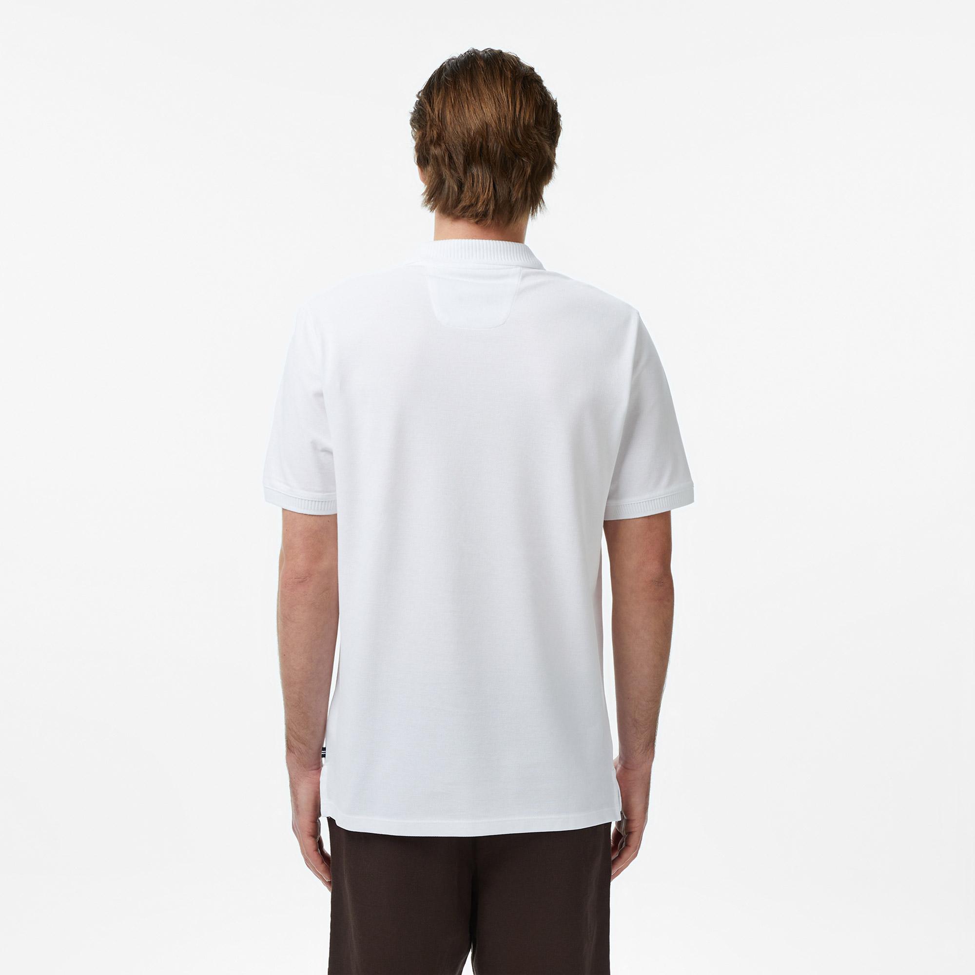 Nautica Erkek Beyaz Regular Fit Polo Yaka T-Shirt