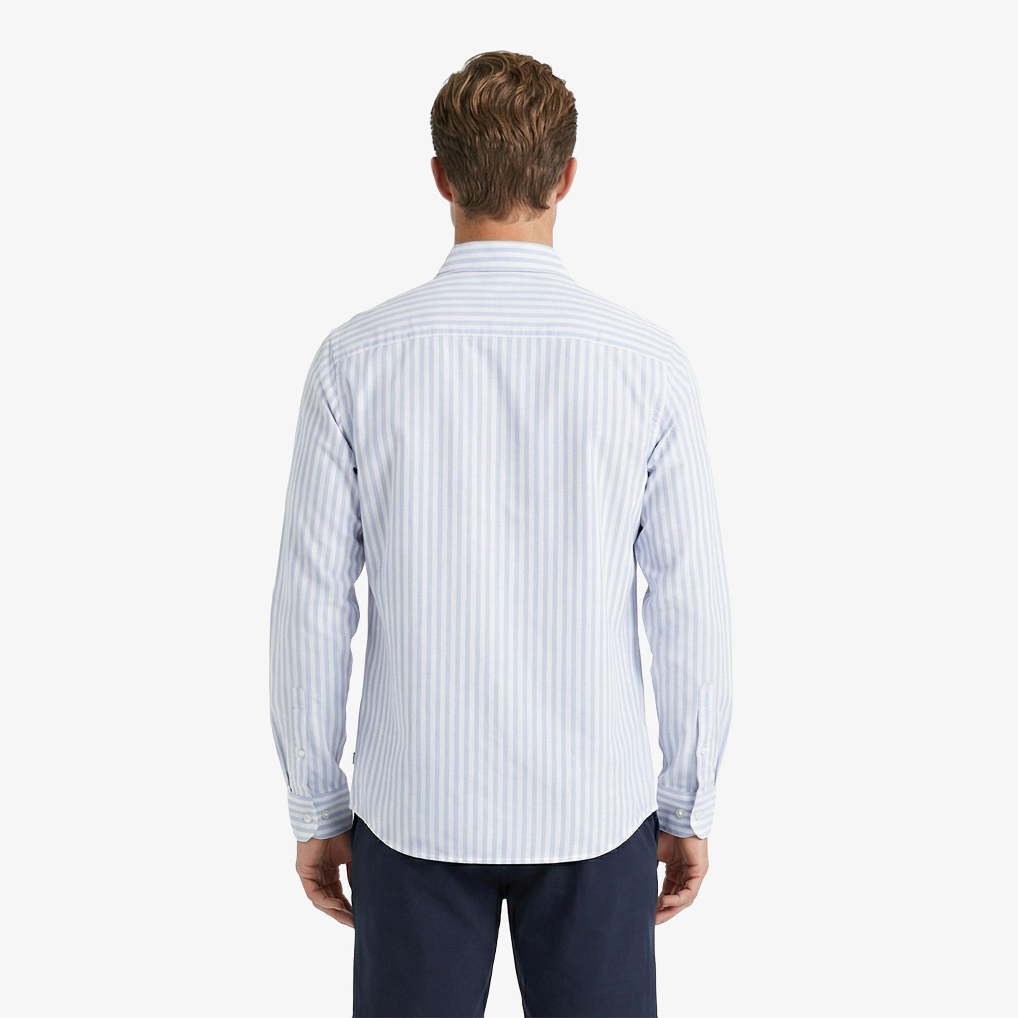 Nautica Erkek Mavi Regular Fit Çizgili Gömlek