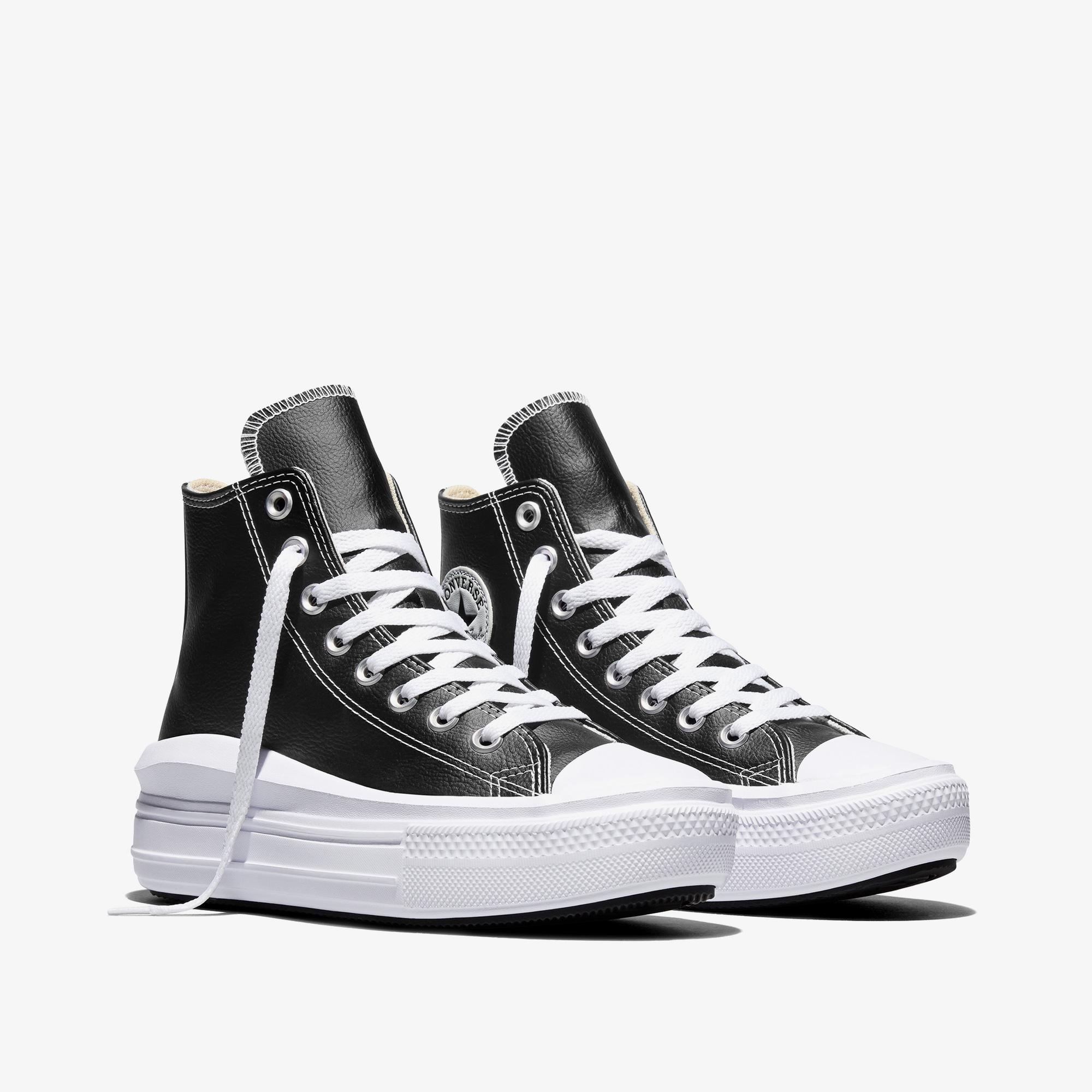 Converse Chuck Taylor All Star Move Platform Foundational Leather Kadın Siyah Sneaker