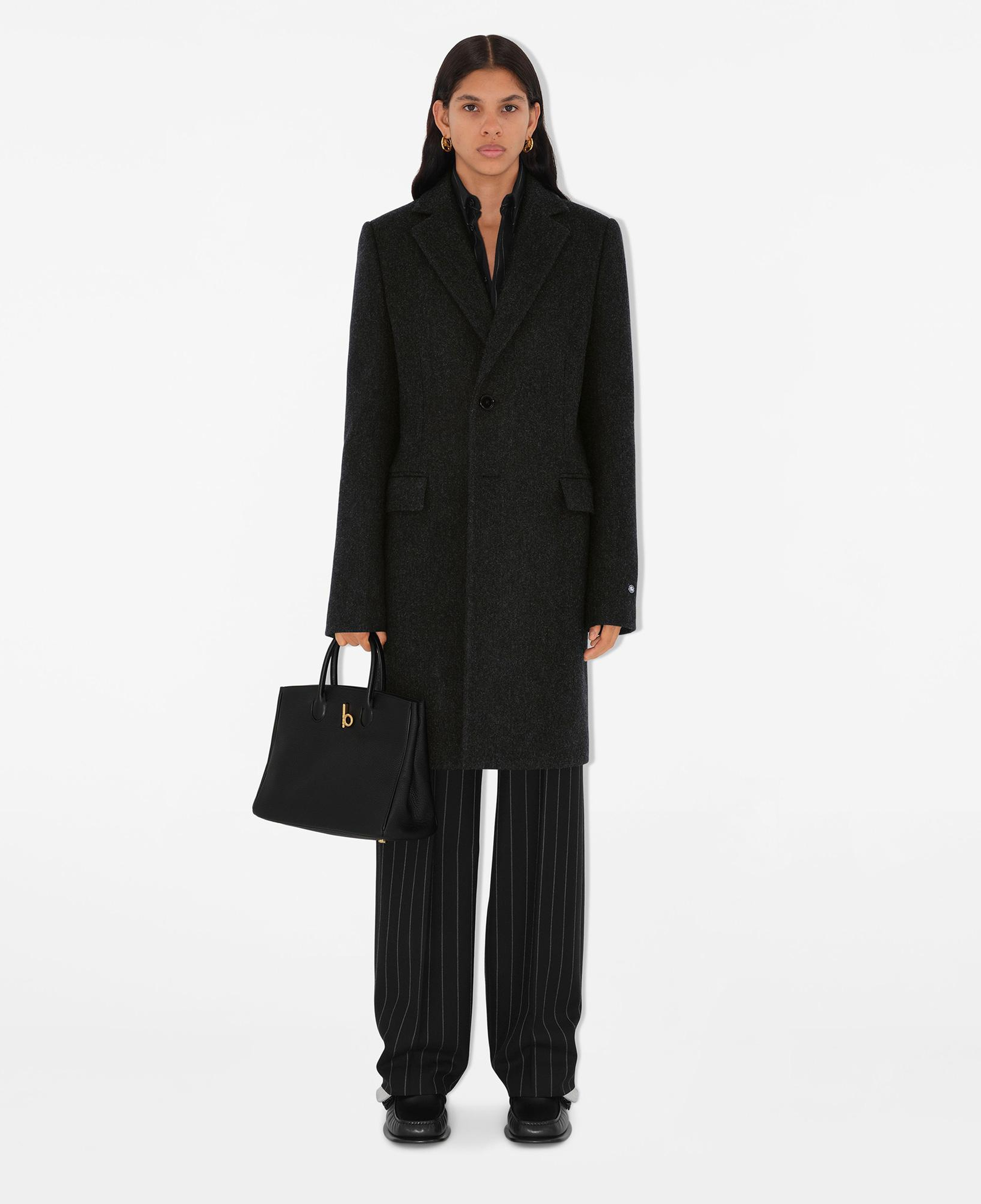 Burberry Wool Tailored Kadın Siyah Palto