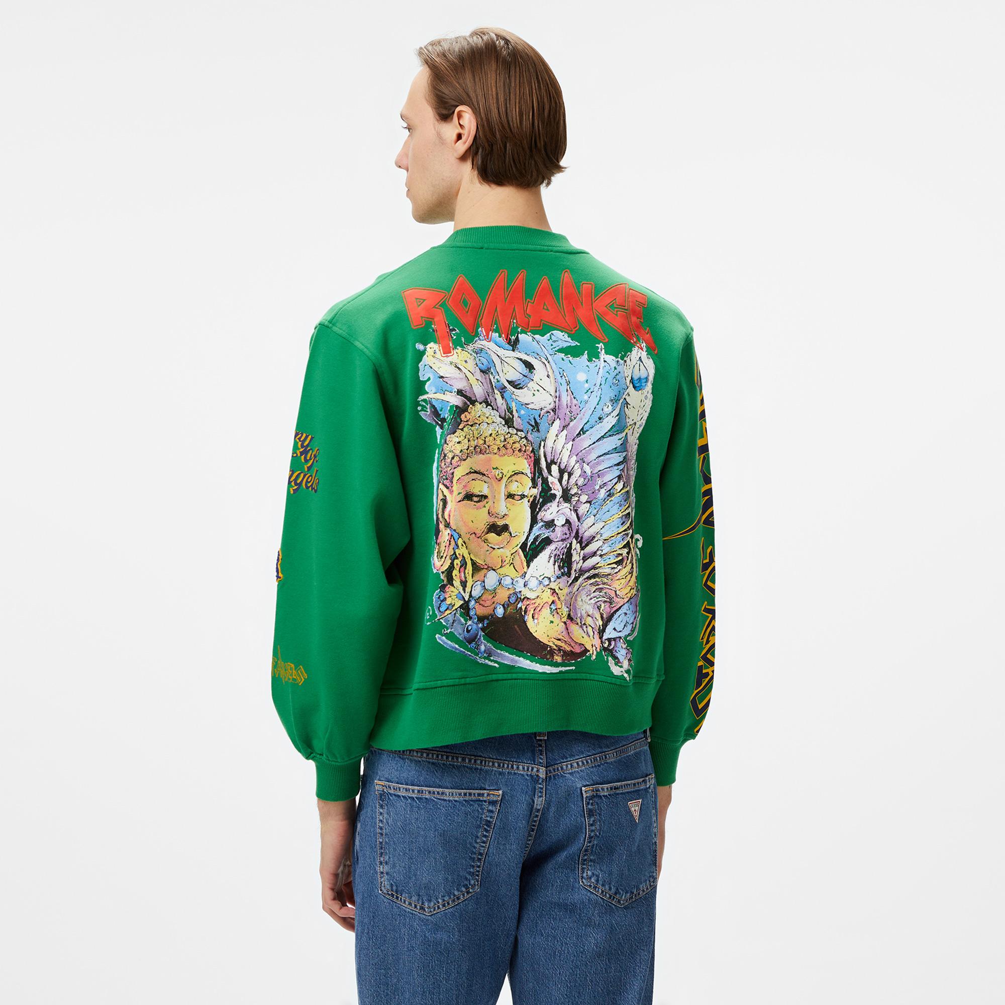 Story Of Angels Soa Budha Dream Romance Erkek Yeşil Sweatshirt